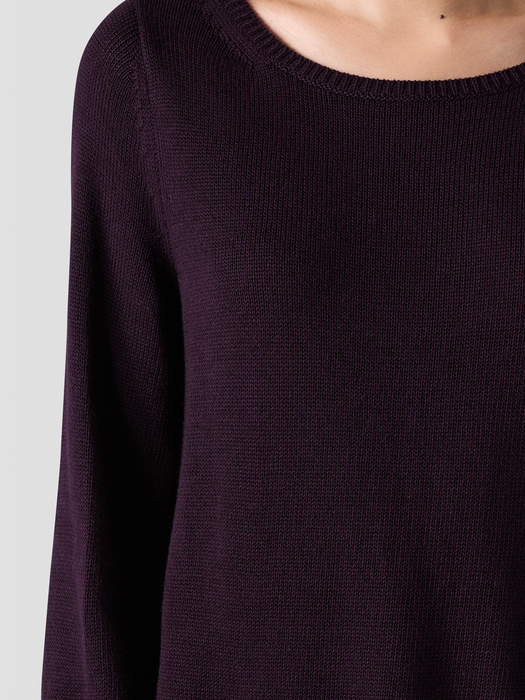 Peruvian Cotton Blend Bateau Neck Top - Eileen Fisher Outlet