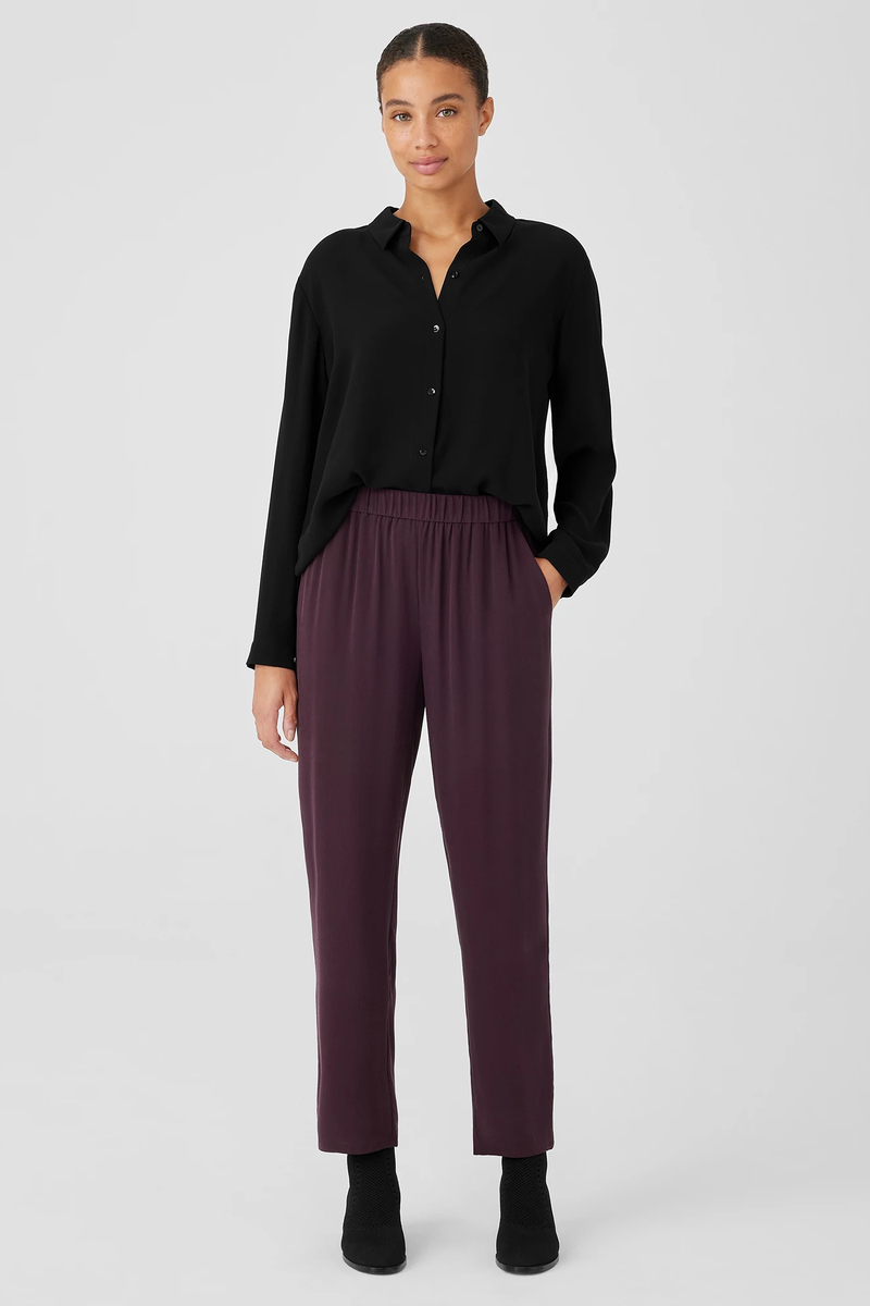 Silk Georgette Crepe Jogger Pant - Eileen Fisher Outlet