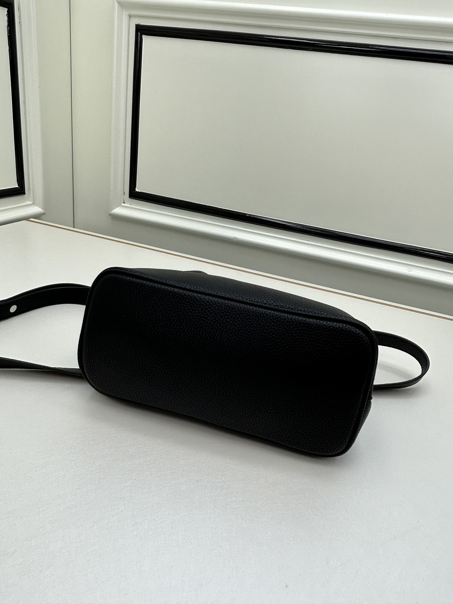 Prada Double Pebbled Leather Handbag