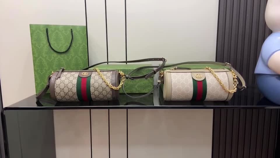 Gucci Ophidia Chain Cylinder Bag