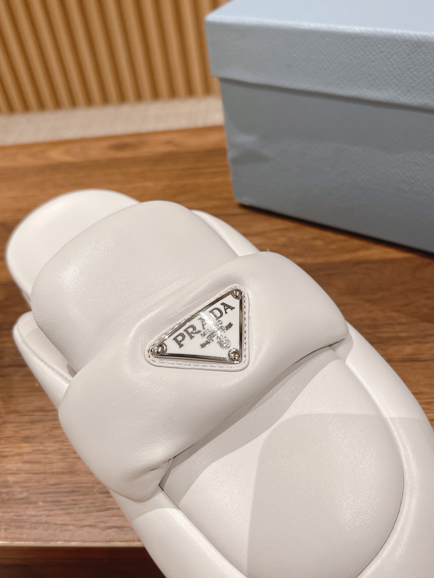 Prada Ultra-Soft Sheepskin Loafer Slippers