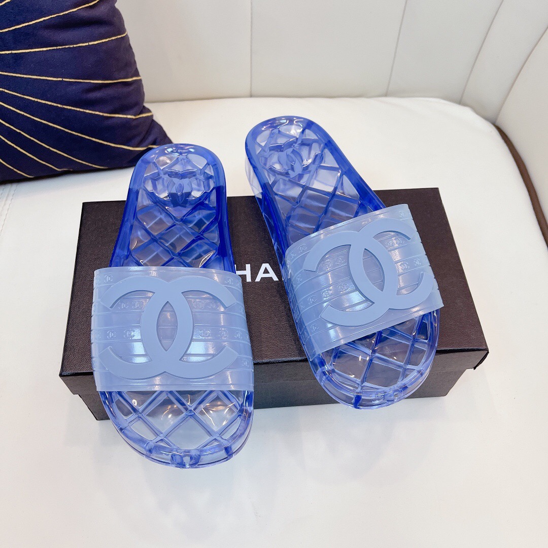 Chanel Crystal Couple Slippers