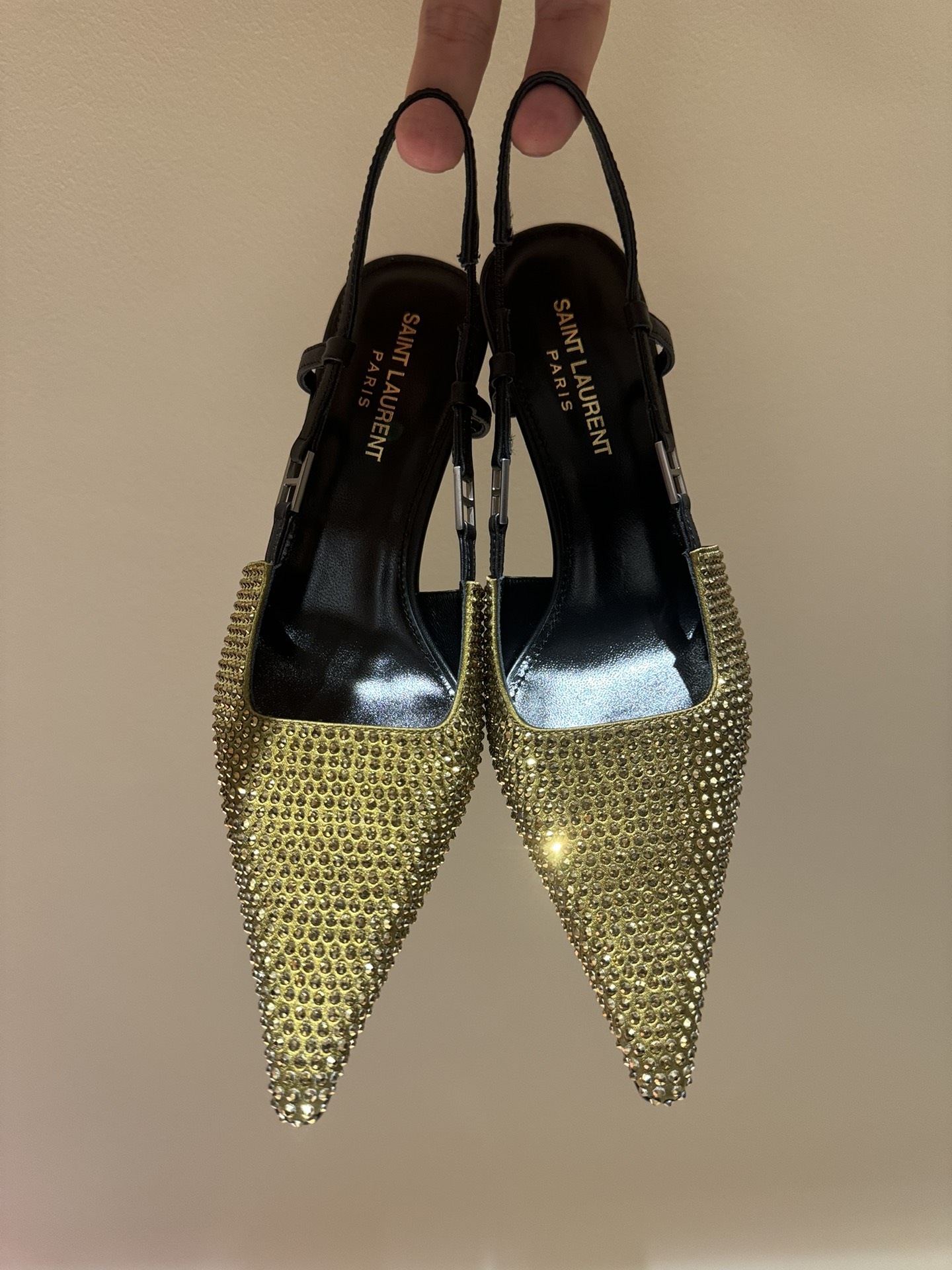 Saint Laurent Australian Diamond Cat-Heel Shoes