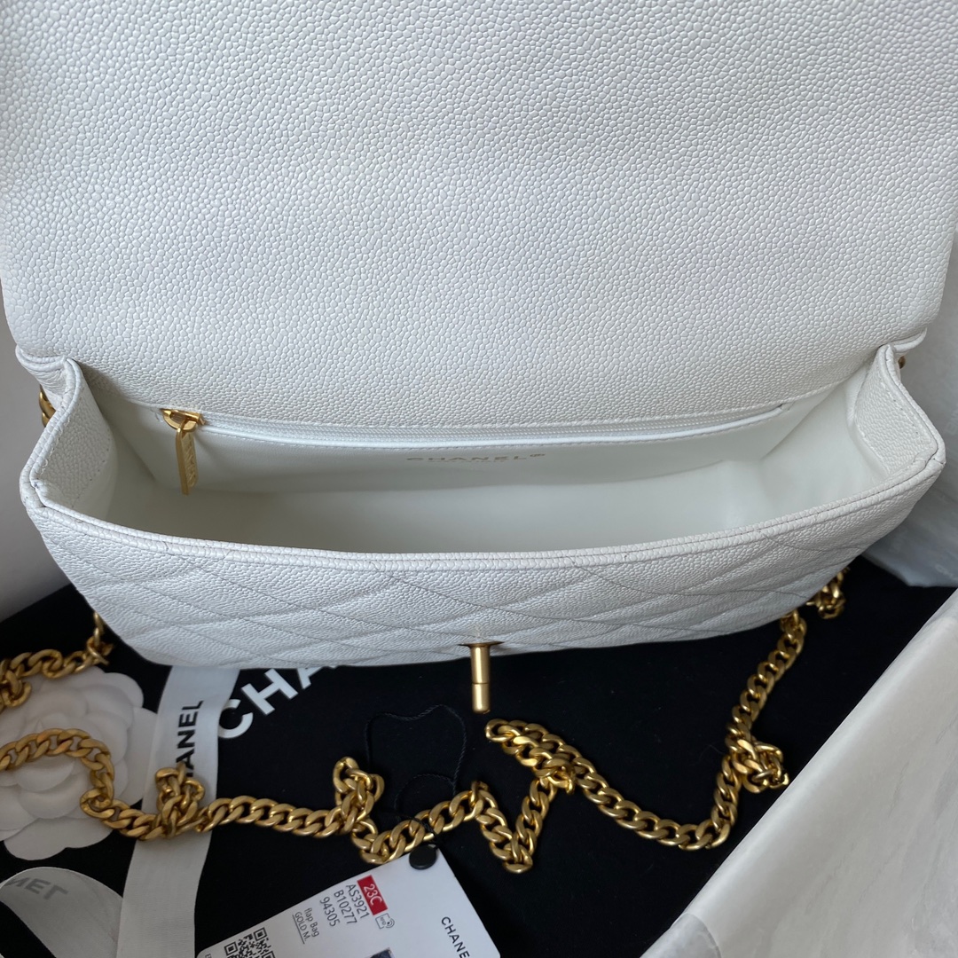 Chanel Grained Leather Chain Bag