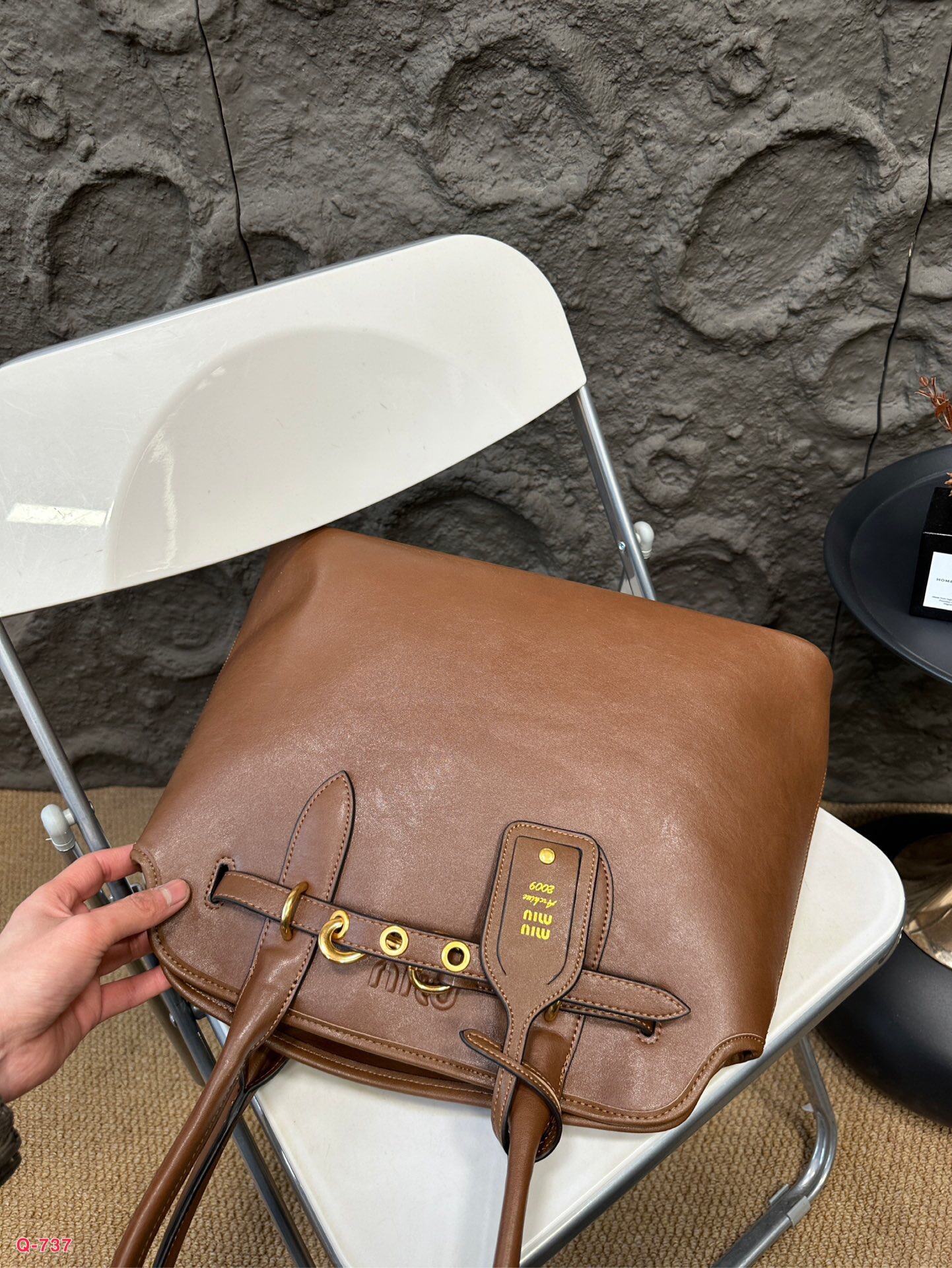 Miu Miu Cowhide Clamshell Bag