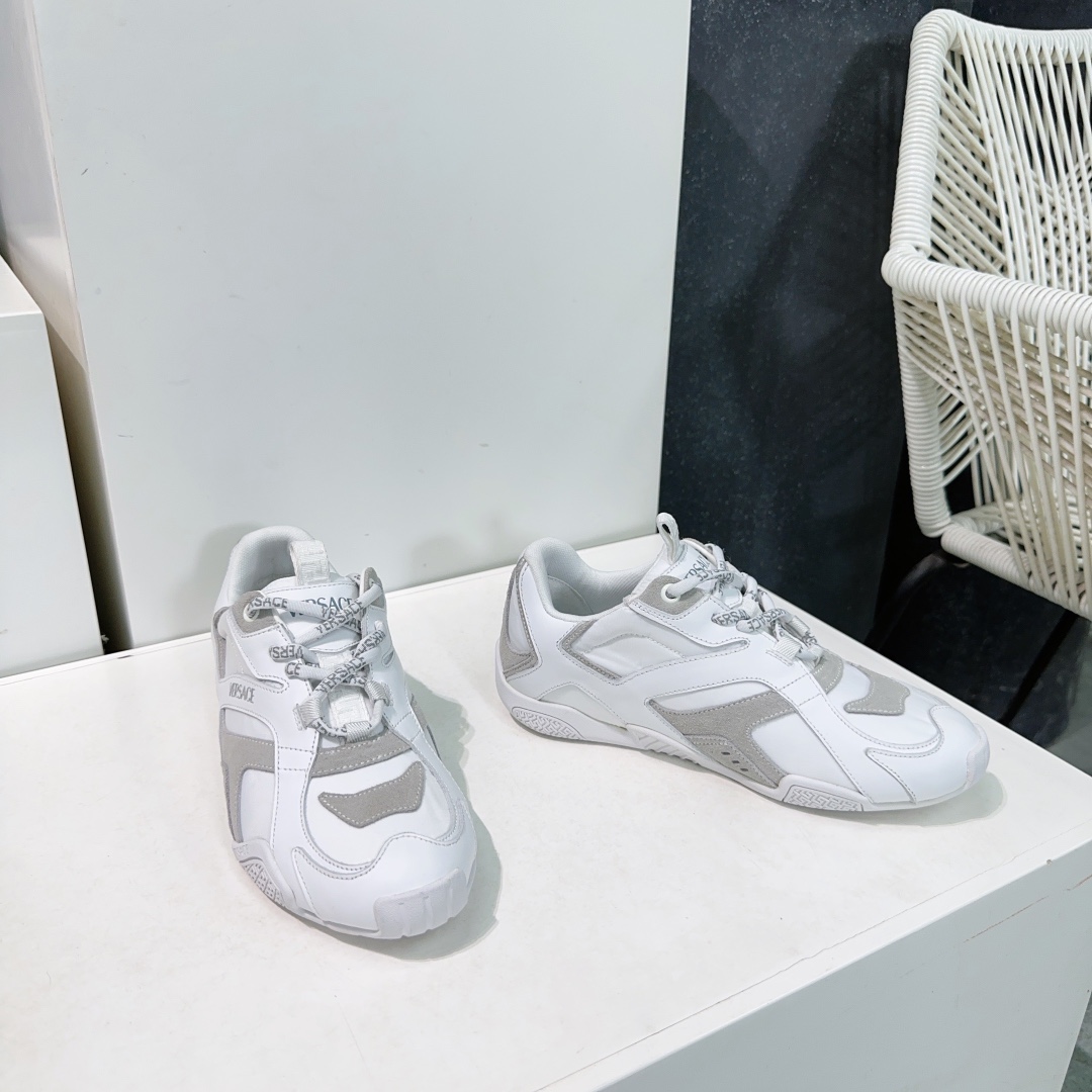 Versace Galaxia Leather Sneakers Casual Shoes