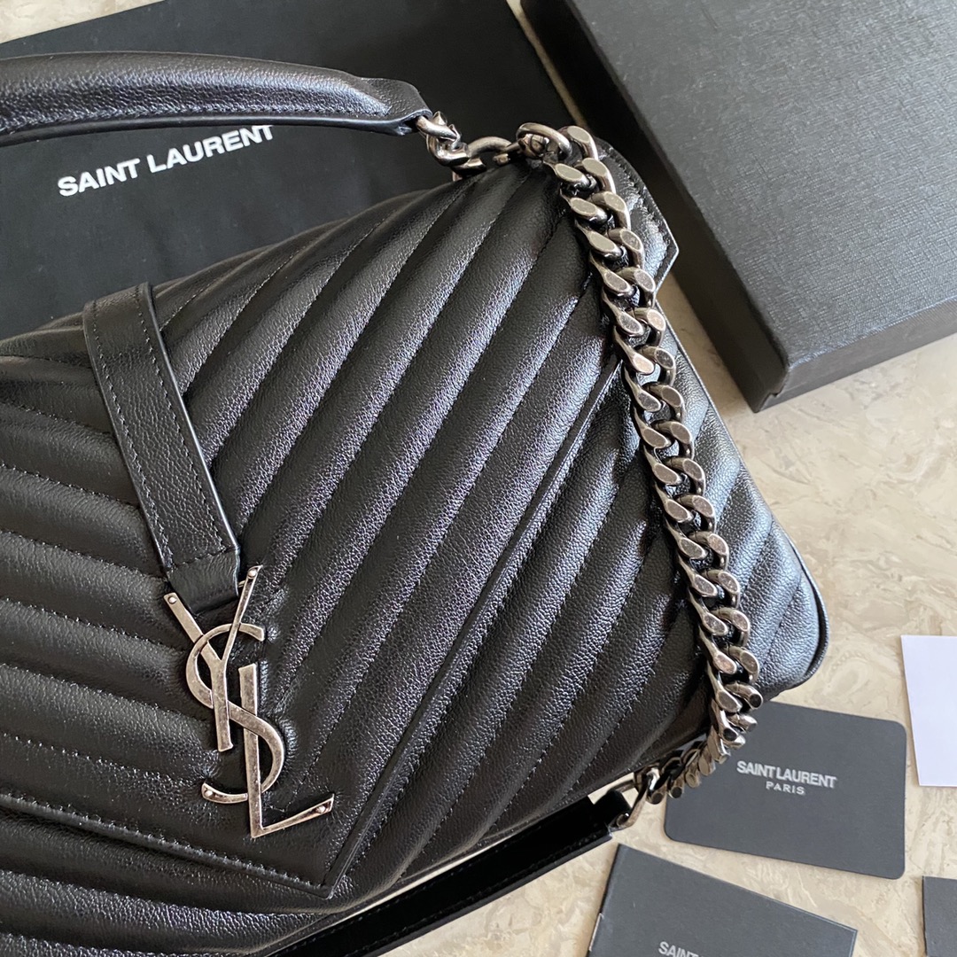 Saint Laurent Classic Leather Twill Handbag