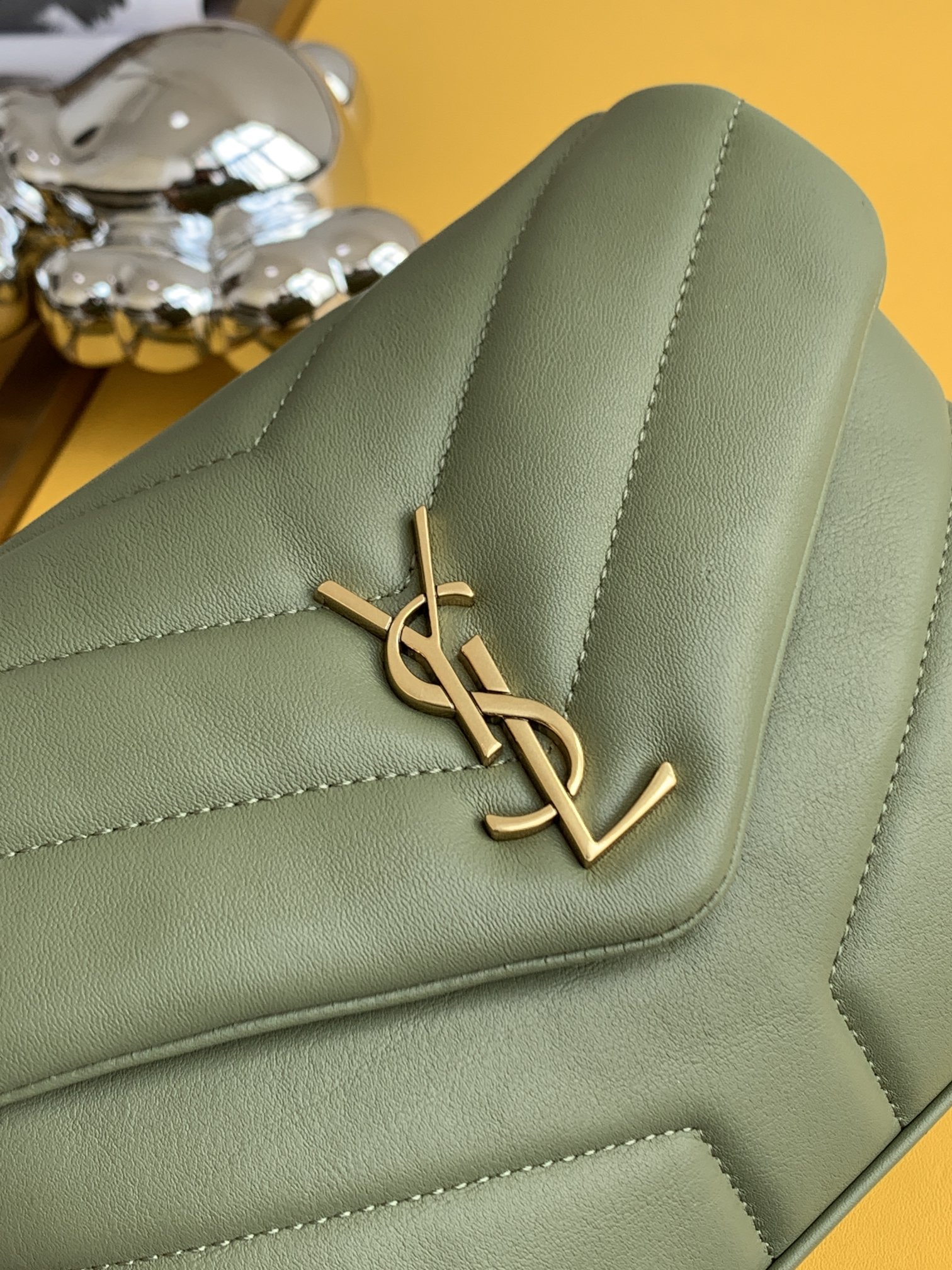 Saint Laurent Paris Green Leather Women's Crossbody Bag