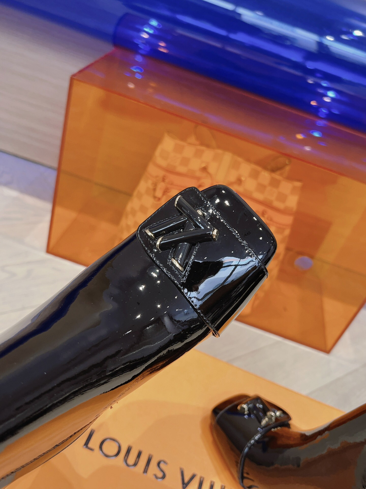LV Patent Leather High-Heel Boots