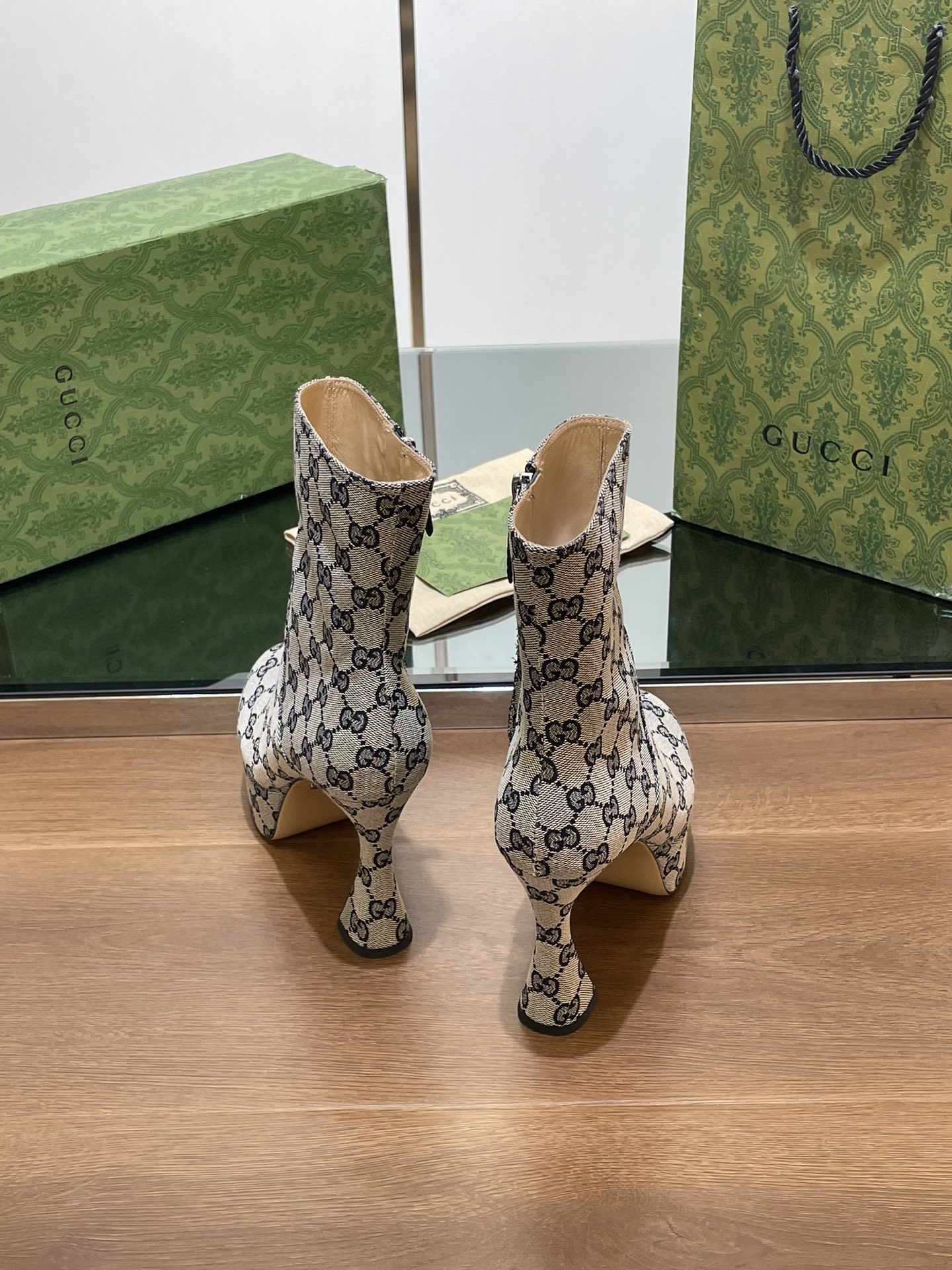 Gucci High-Heel Thick-Soled Platform Waterproof Boots