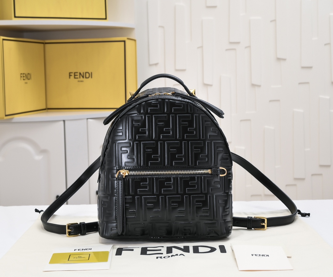 Fendi Leather Chain Backpack