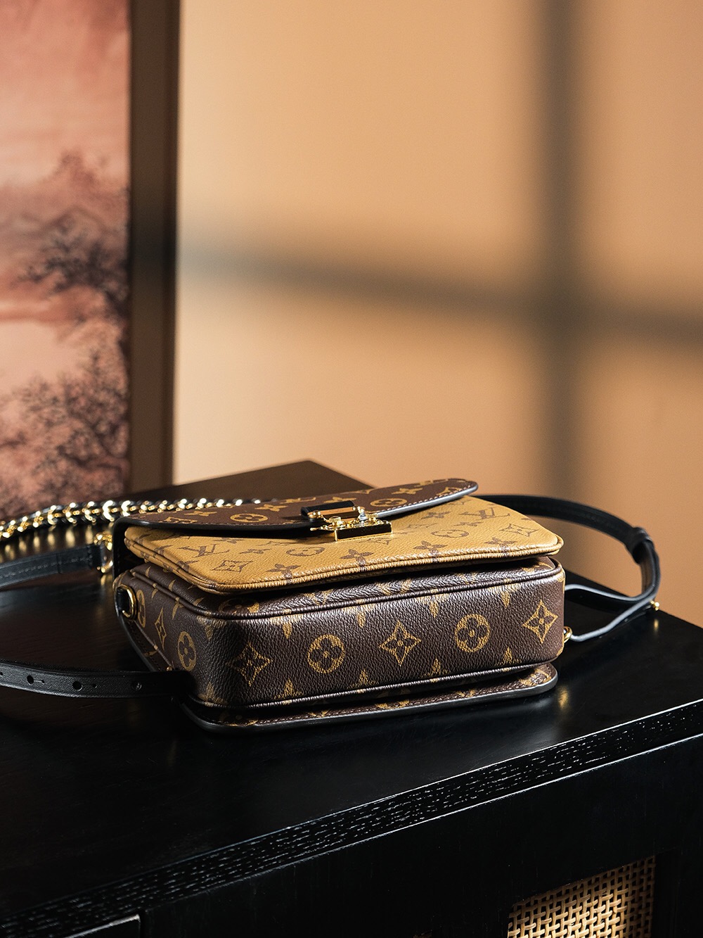 LV Chipped Courier Bag