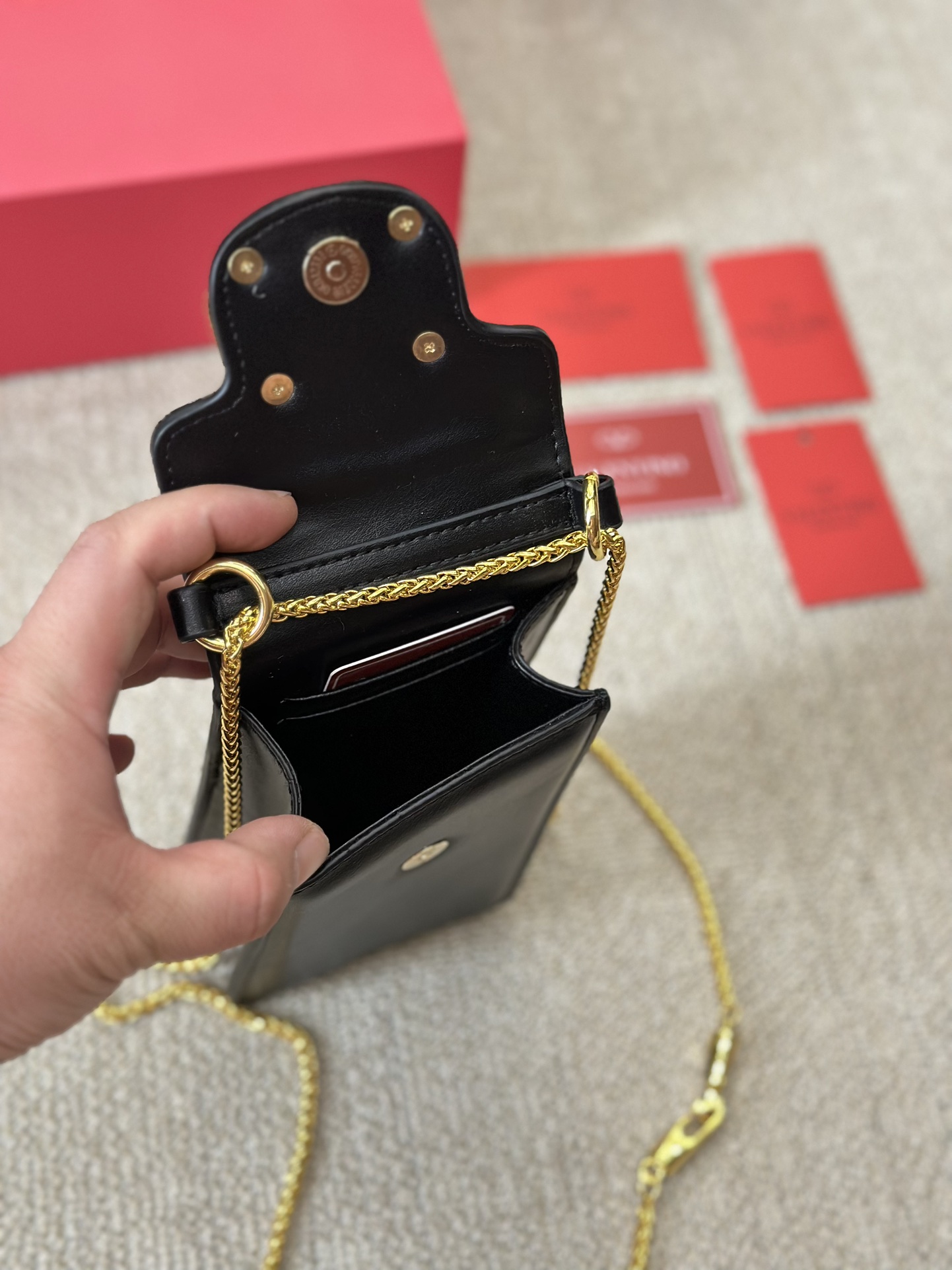 Valentino Calfskin Chain Bag