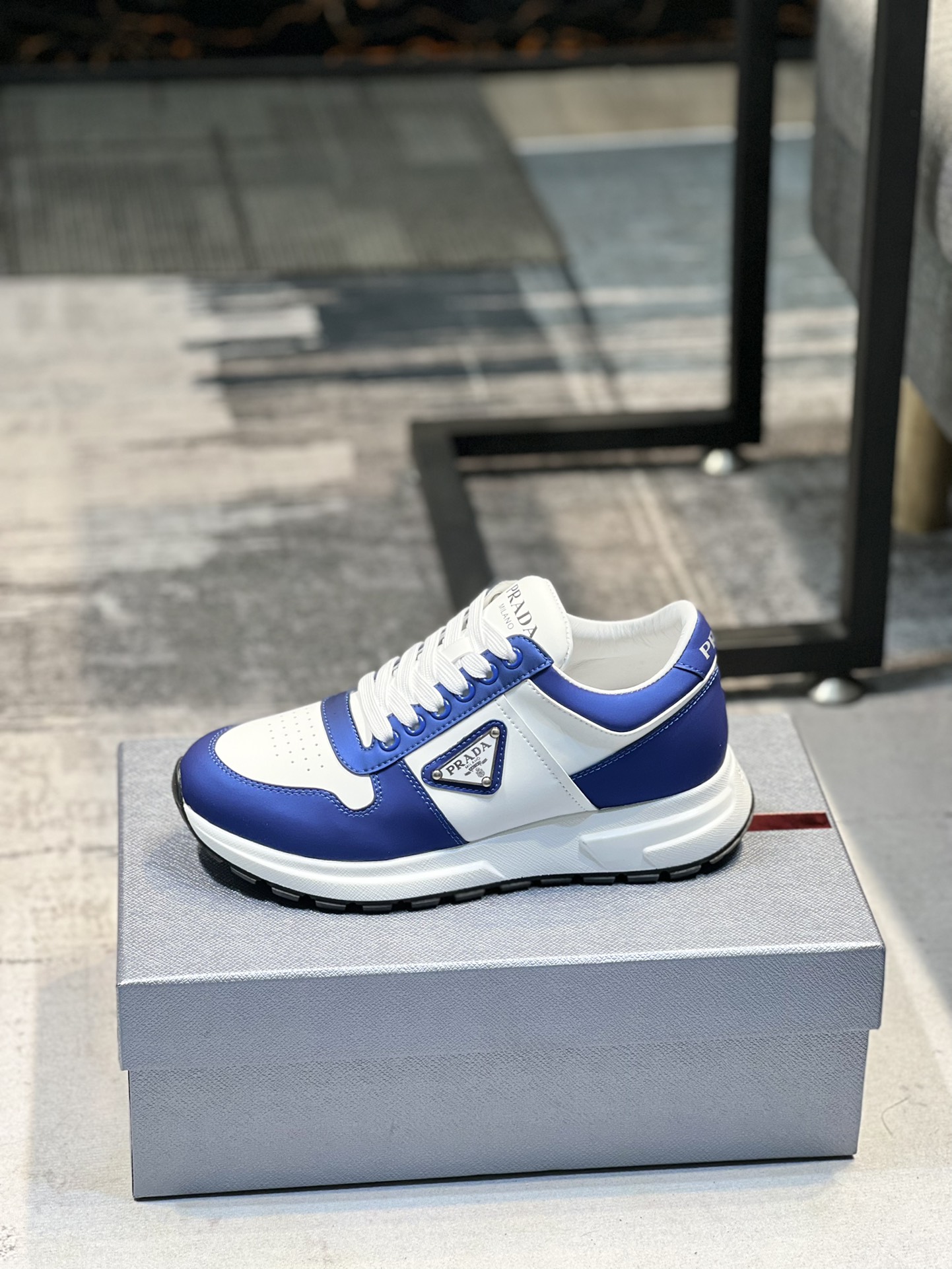 Prada Leather Minimalist Sneakers