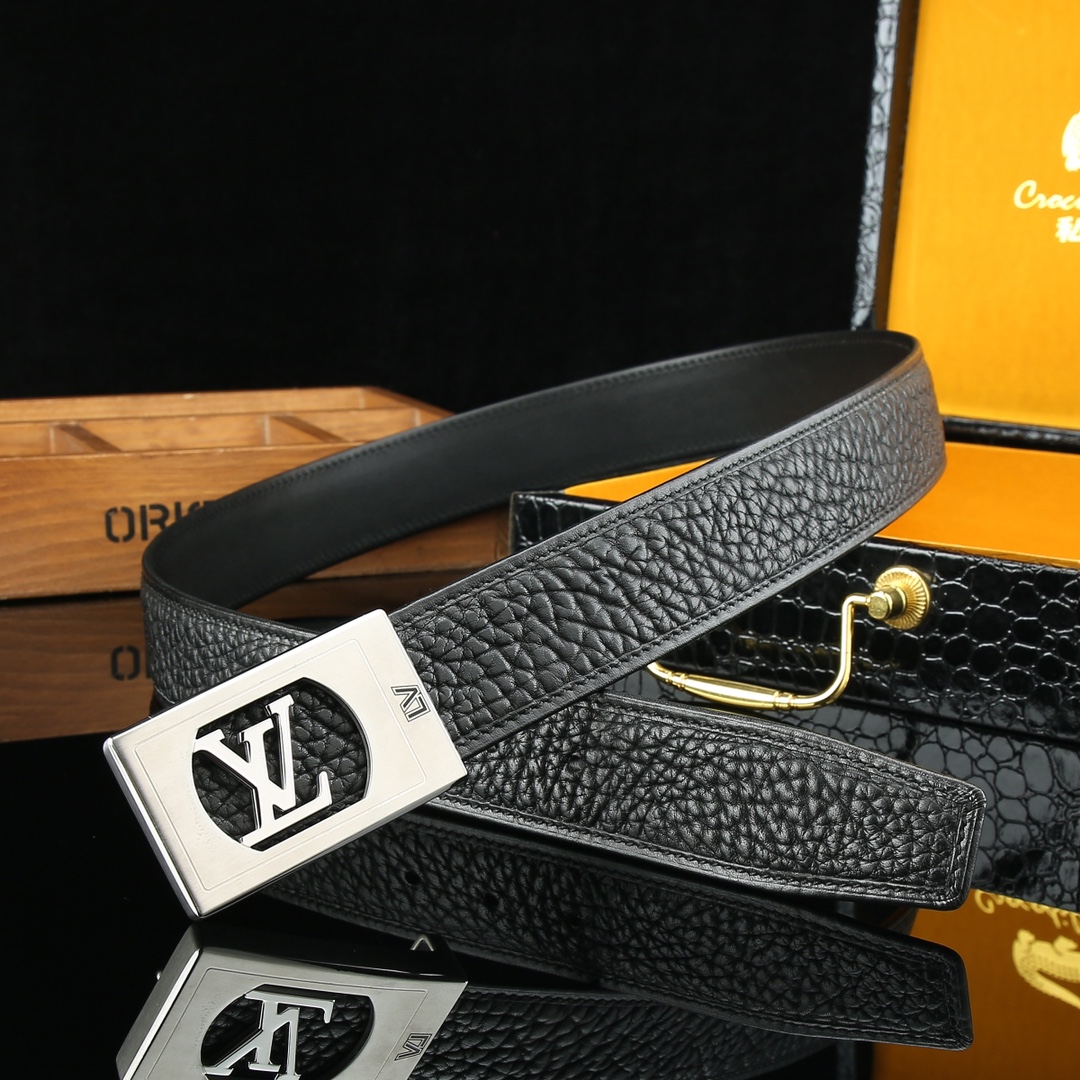 LV Leather Luxury Belt