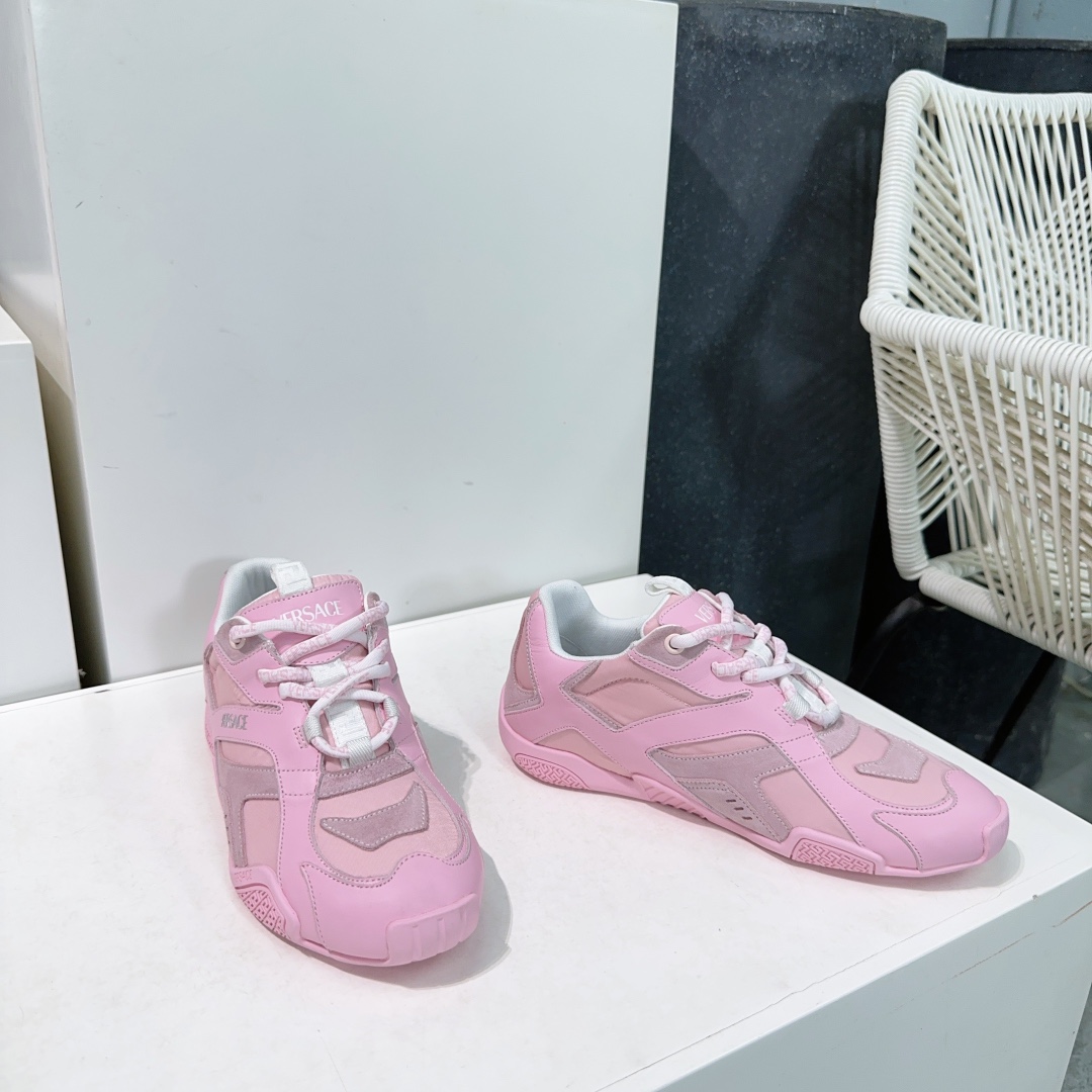 Versace Galaxia Leather Sneakers Casual Shoes