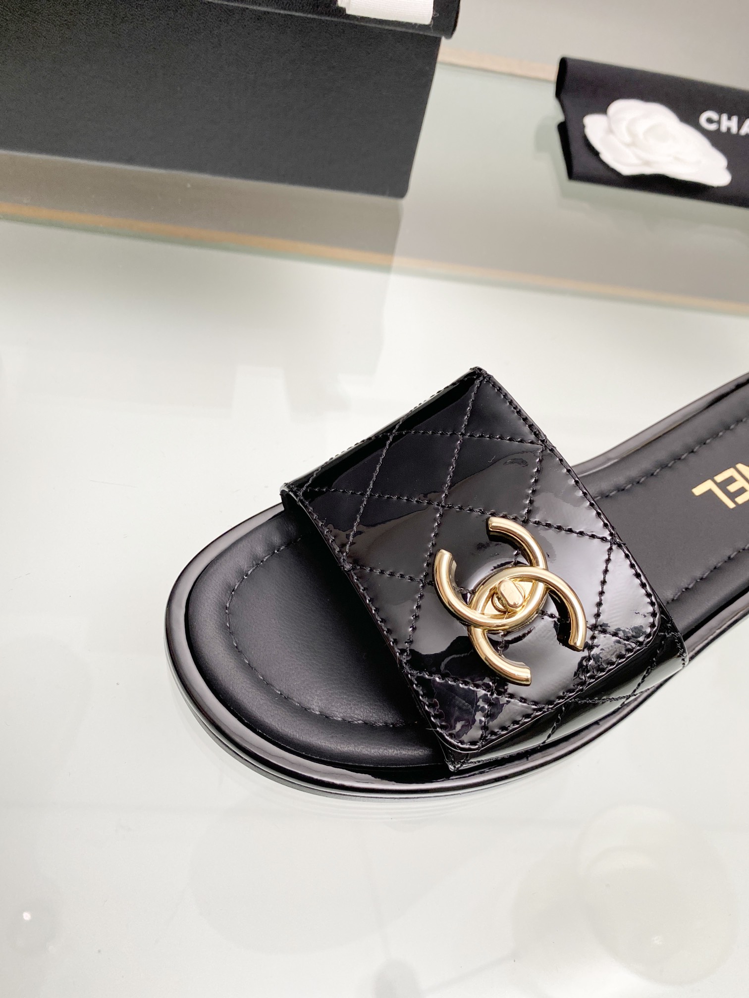 CHANEL Lambskin Slippers