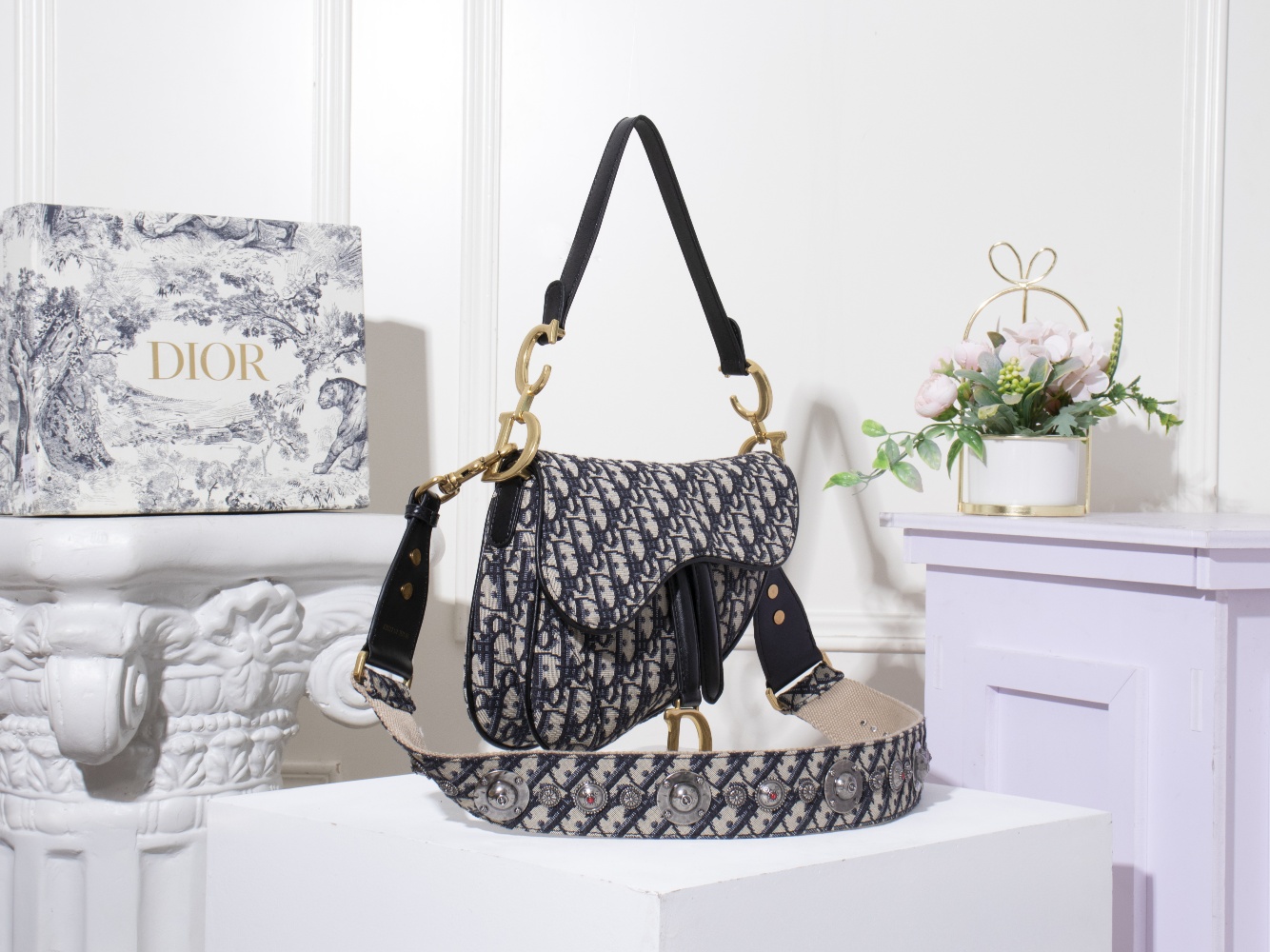 Dior Oblique Monogram Saddle Bag