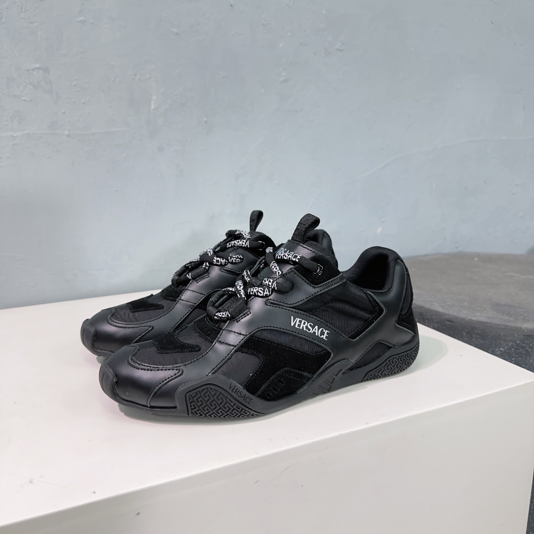 Versace Galaxia Leather Sneakers Casual Shoes