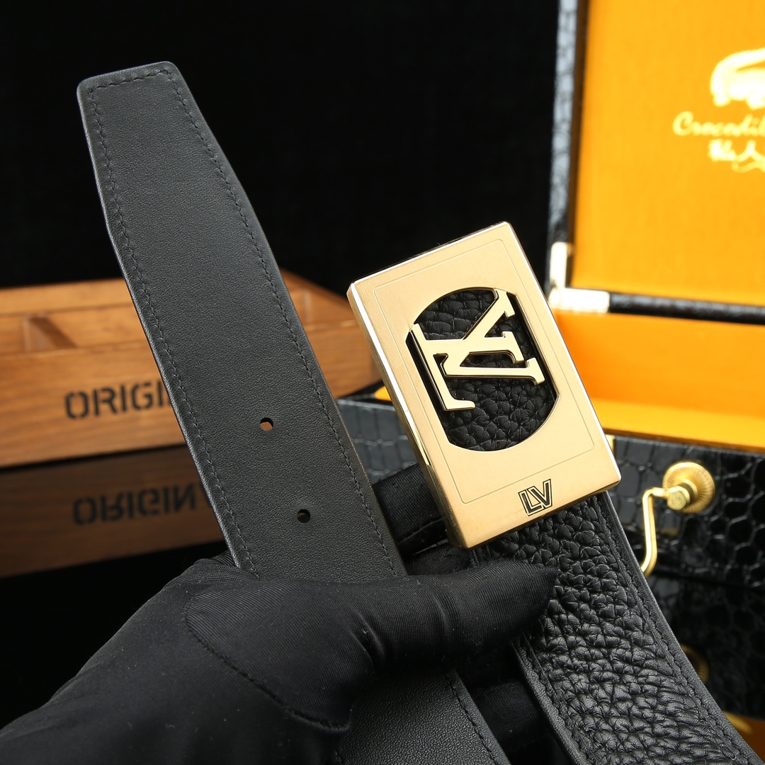LV Leather Luxury Belt