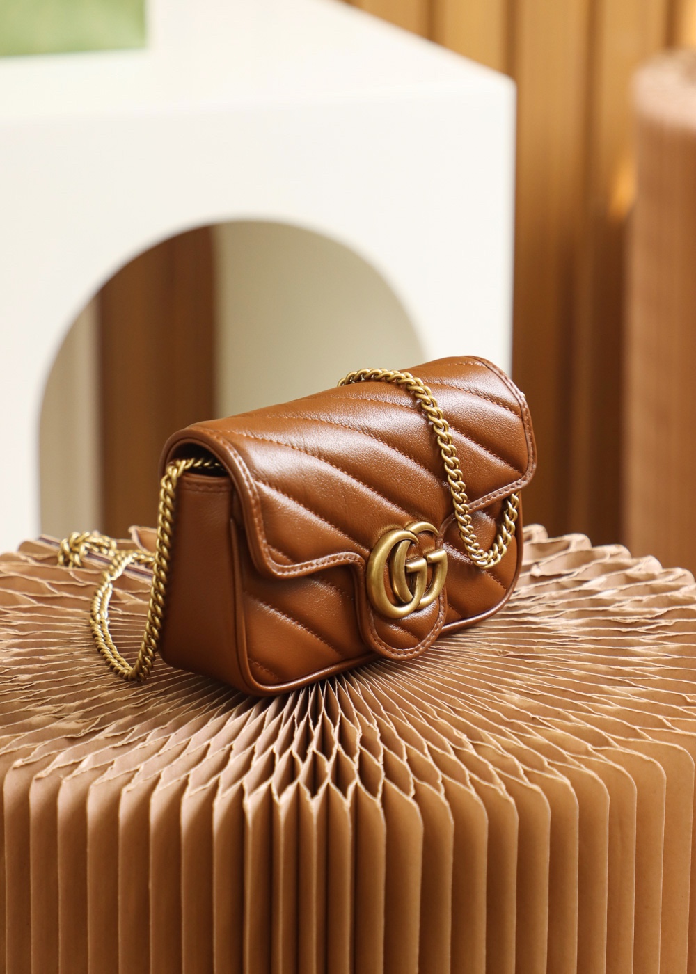 Gucci Marmont Sheepskin Shoulder & Crossbody Bag