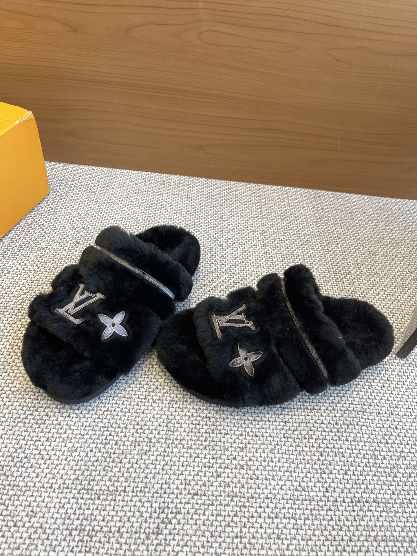 LV Flat Wool Slippers