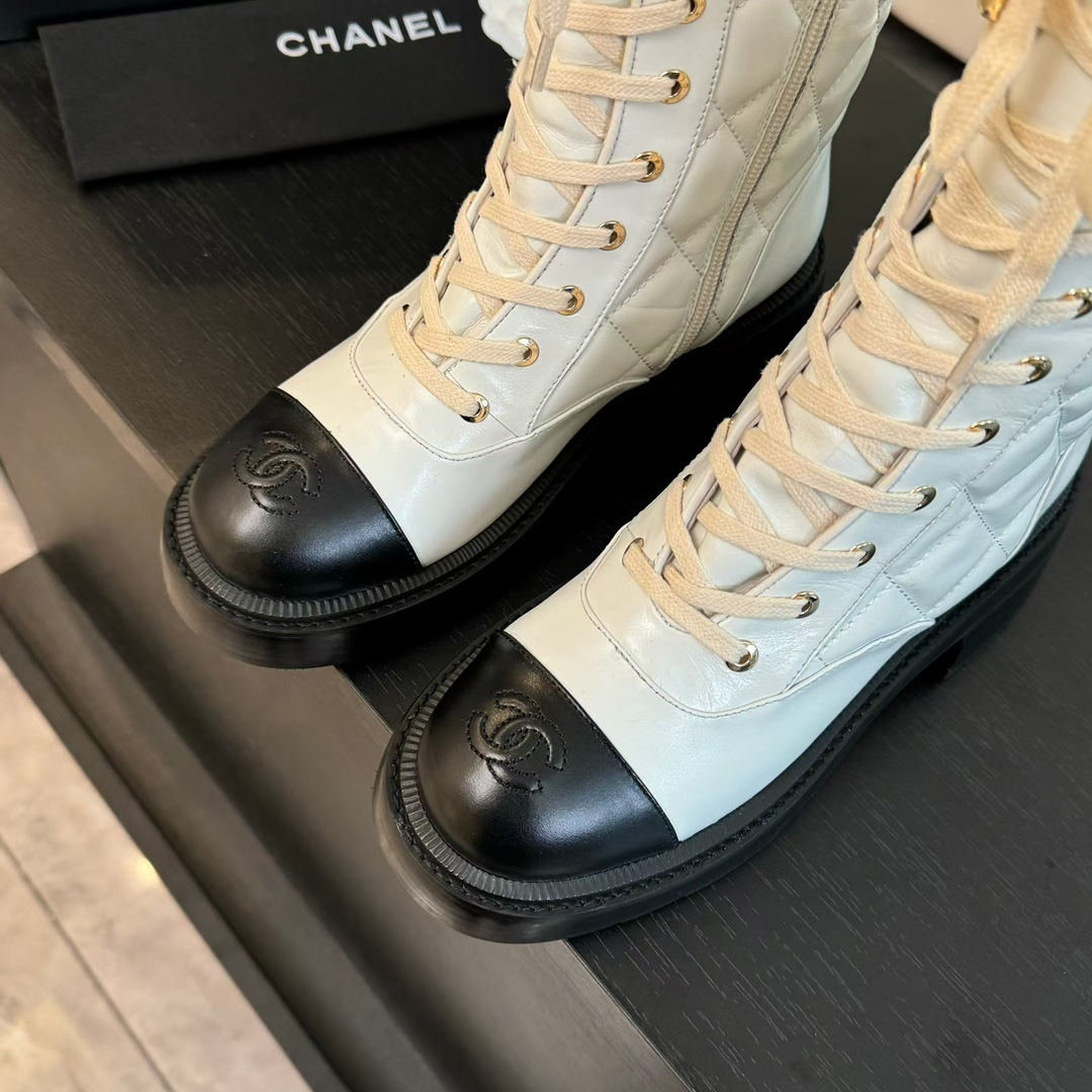 Chanel Sheepskin Over-the-Knee Boots