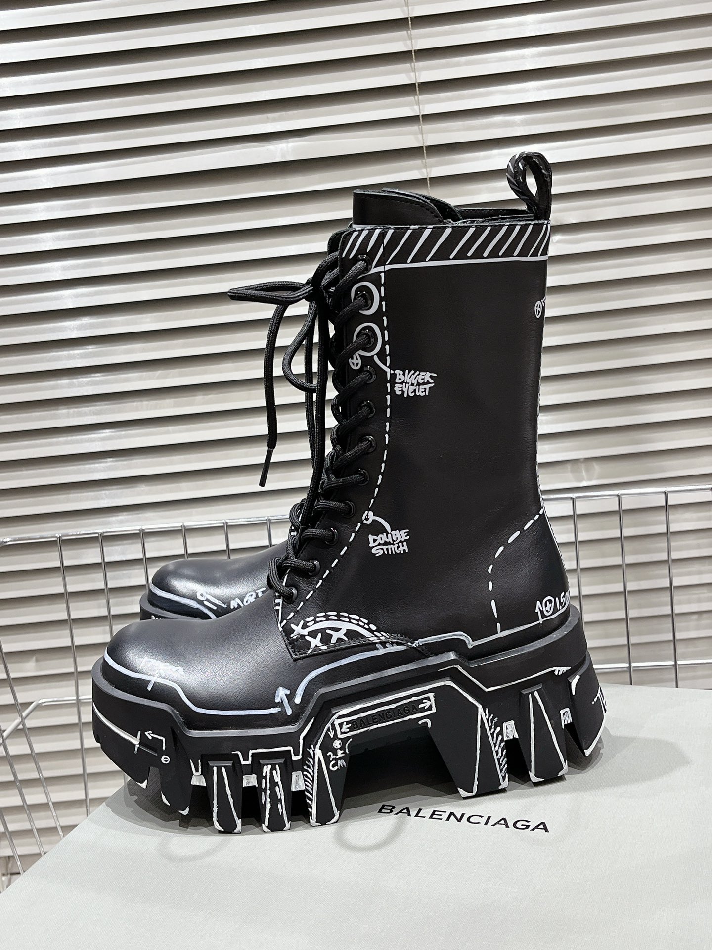 Balenciaga Printed Bulldozer Boots（8CM）