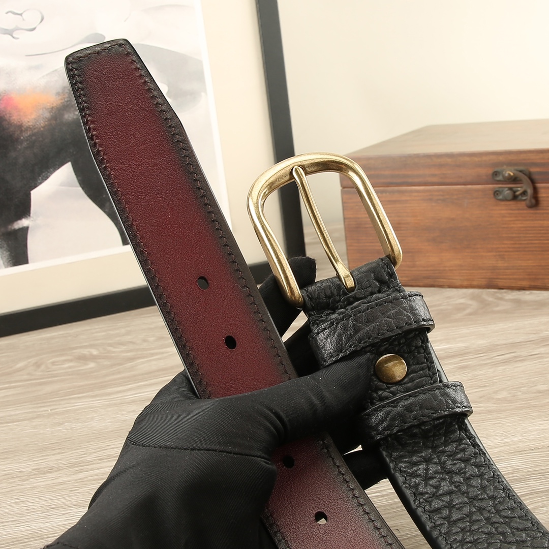 Premium Goatskin Leather Belt