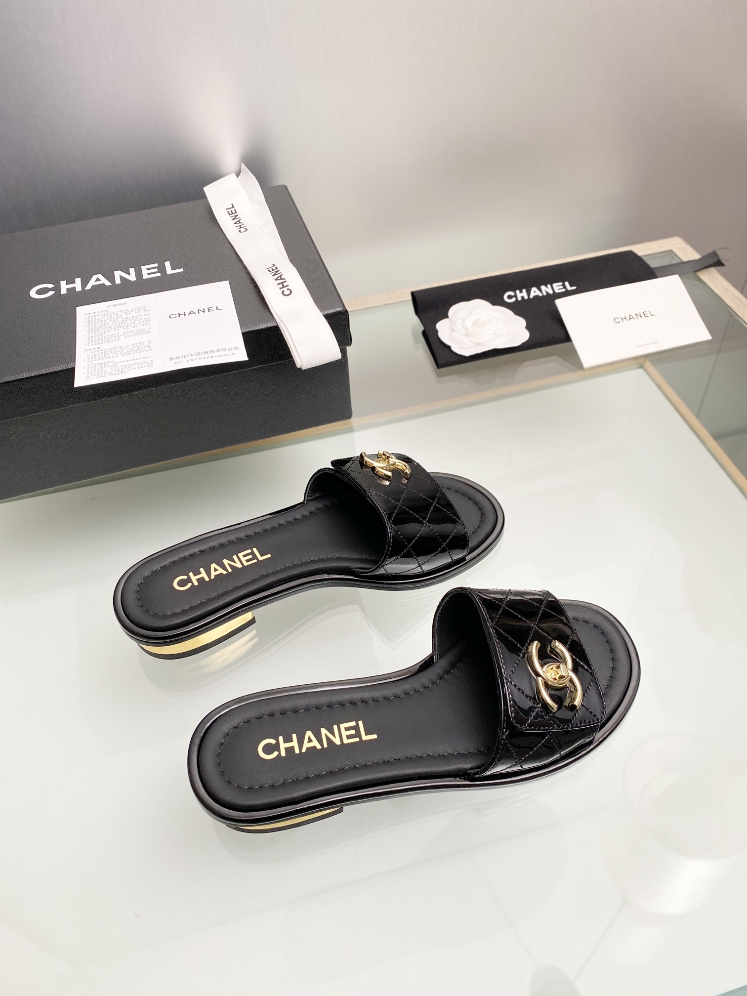 CHANEL Lambskin Slippers
