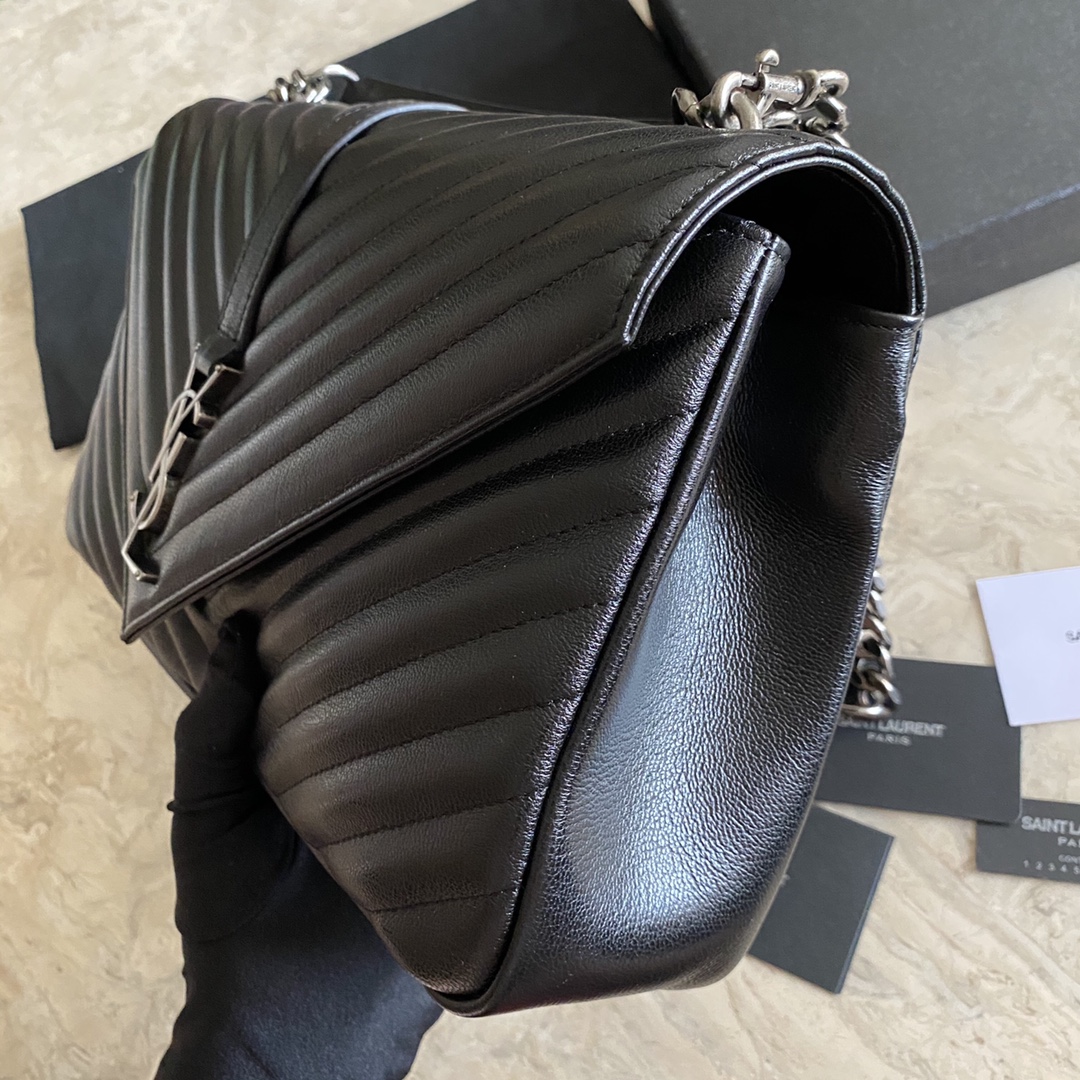 Saint Laurent Classic Leather Twill Handbag