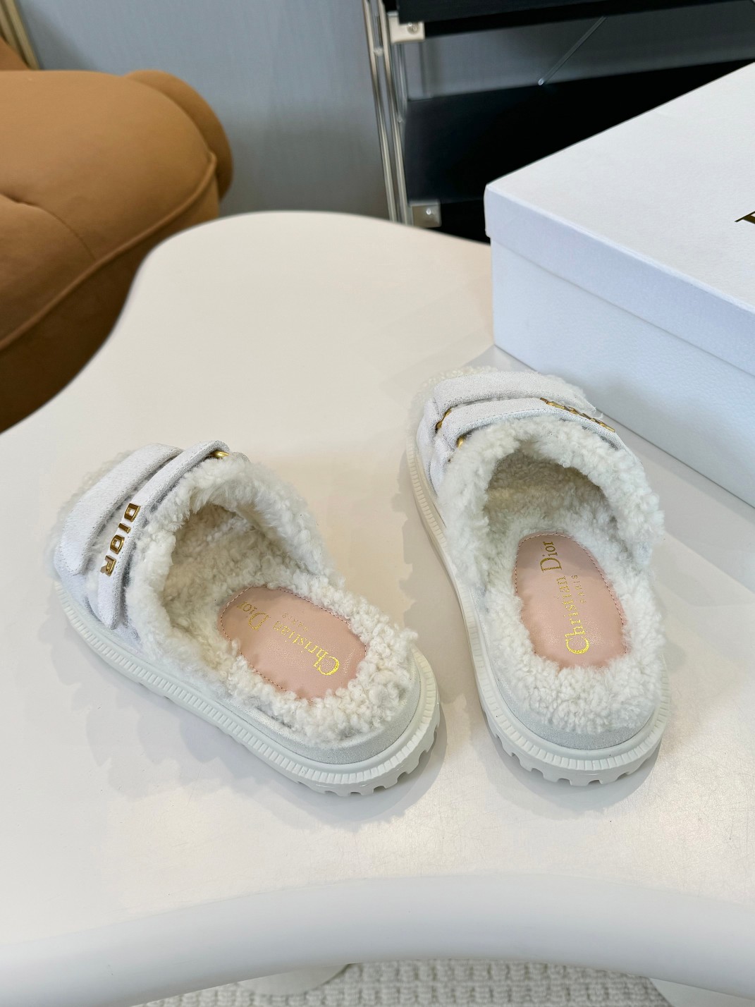 DIOR Act Autumn-Winter Wool Slide Sandals