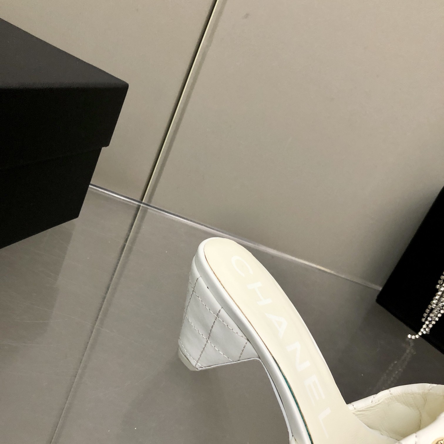 Chanel Sheepskin Low-Heel Mule Slippers