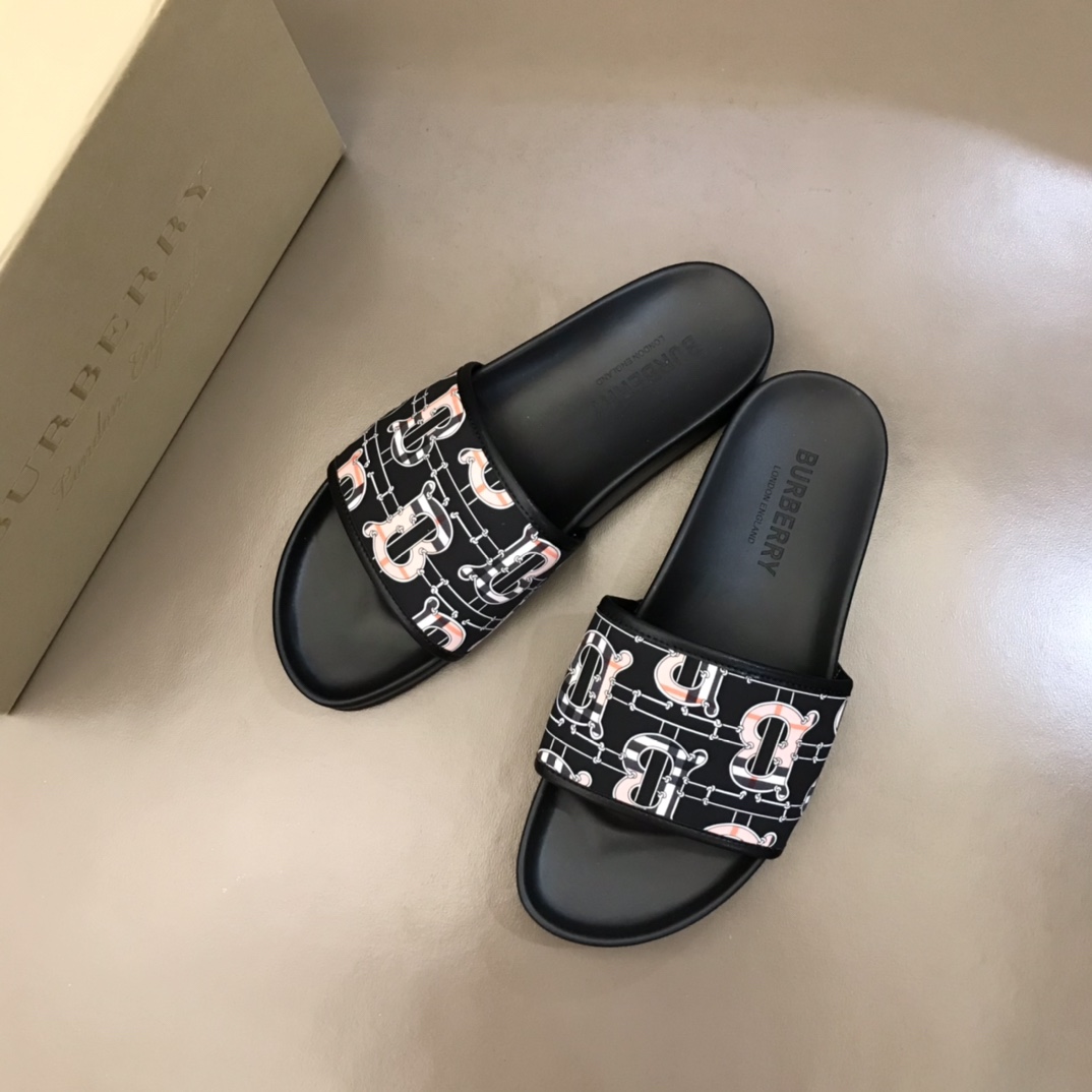 Burberry Printed Flat-sole Slippers