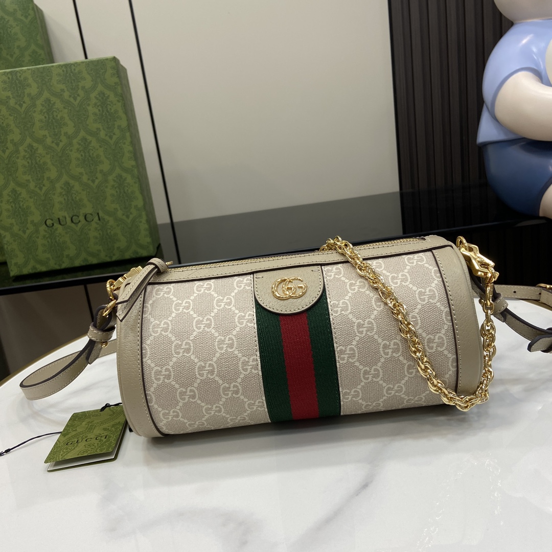 Gucci Ophidia Chain Cylinder Bag