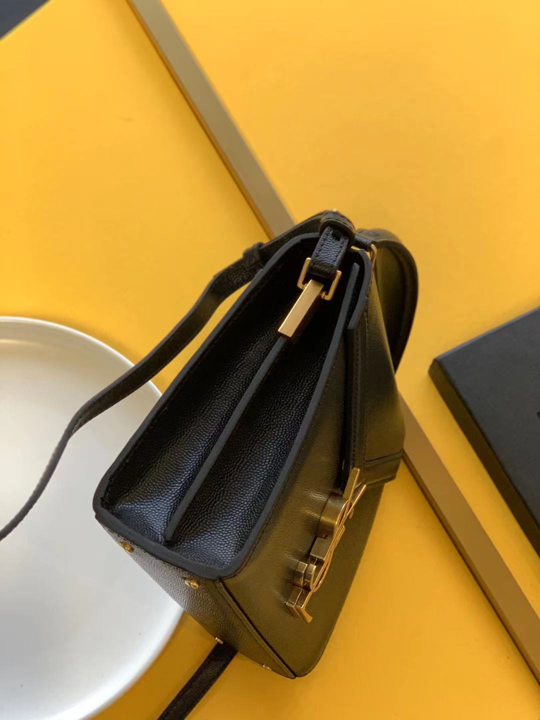 Saint Laurent Grained Leather Crossbody Bag