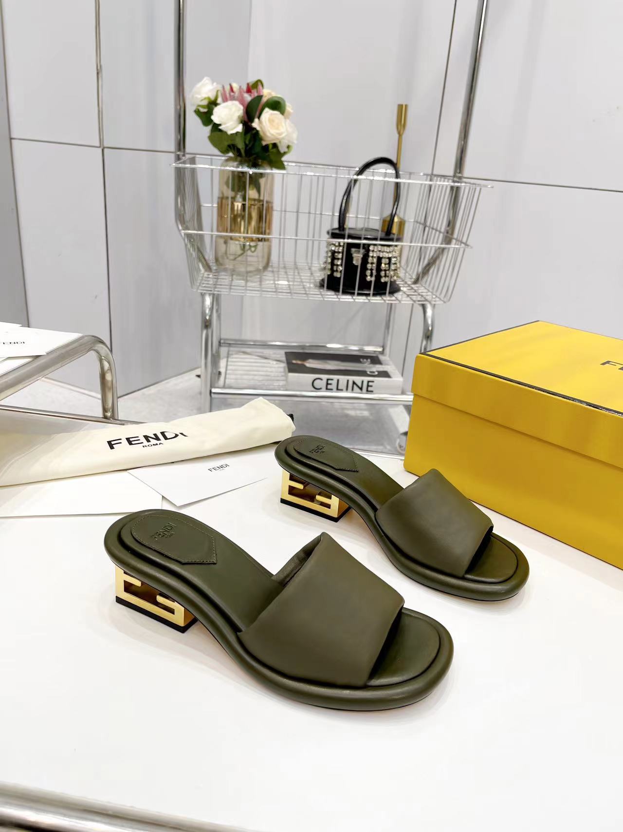 FENDI Water Platform Slippers