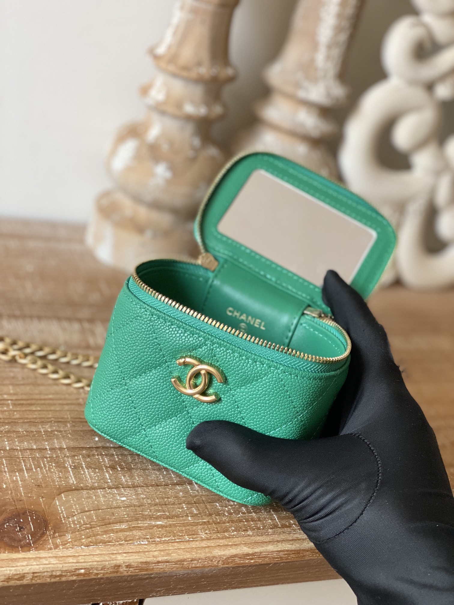 Chanel Lambskin Mini Makeup Pouch