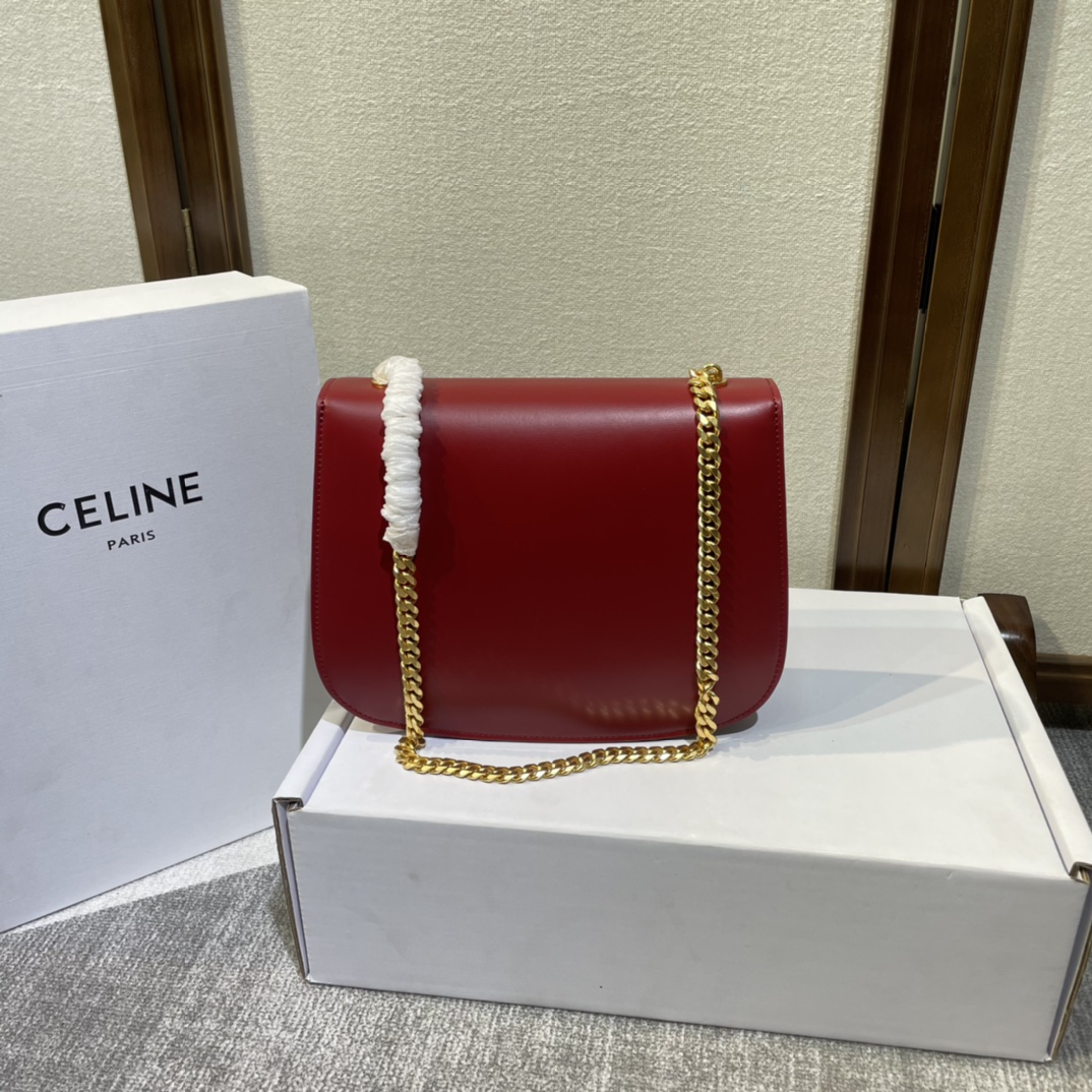 Original big brand luxury goods 1:1 high-end quality top qualityCeline's new Super A show triumphal arch chain square bagOriginal big brand luxury goods 1:1 high-end quality top original size copy
