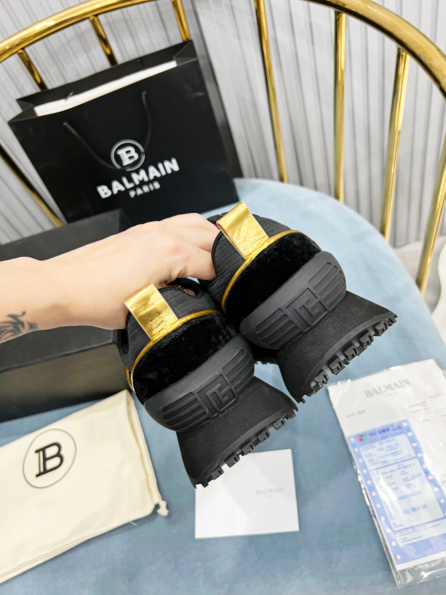 BALMAIN Leather Sneakers