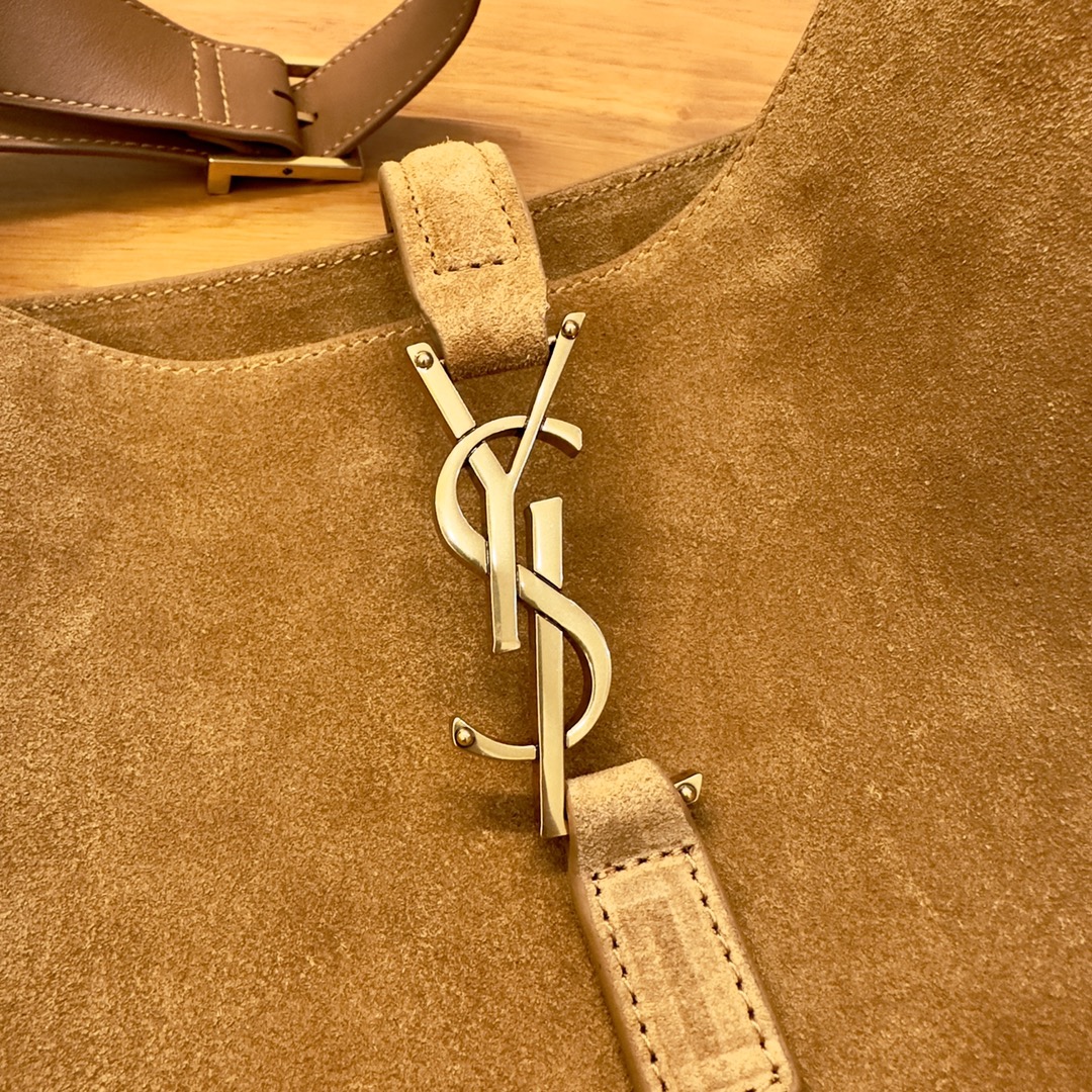 Saint Laurent Large Suede Hobo Underarm Bag