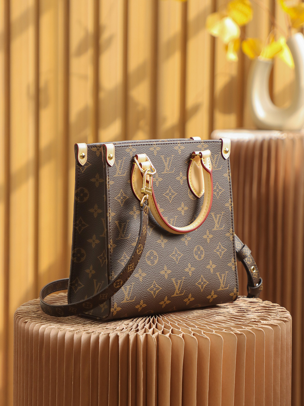 LV Monogram Tote Crossbody Bag