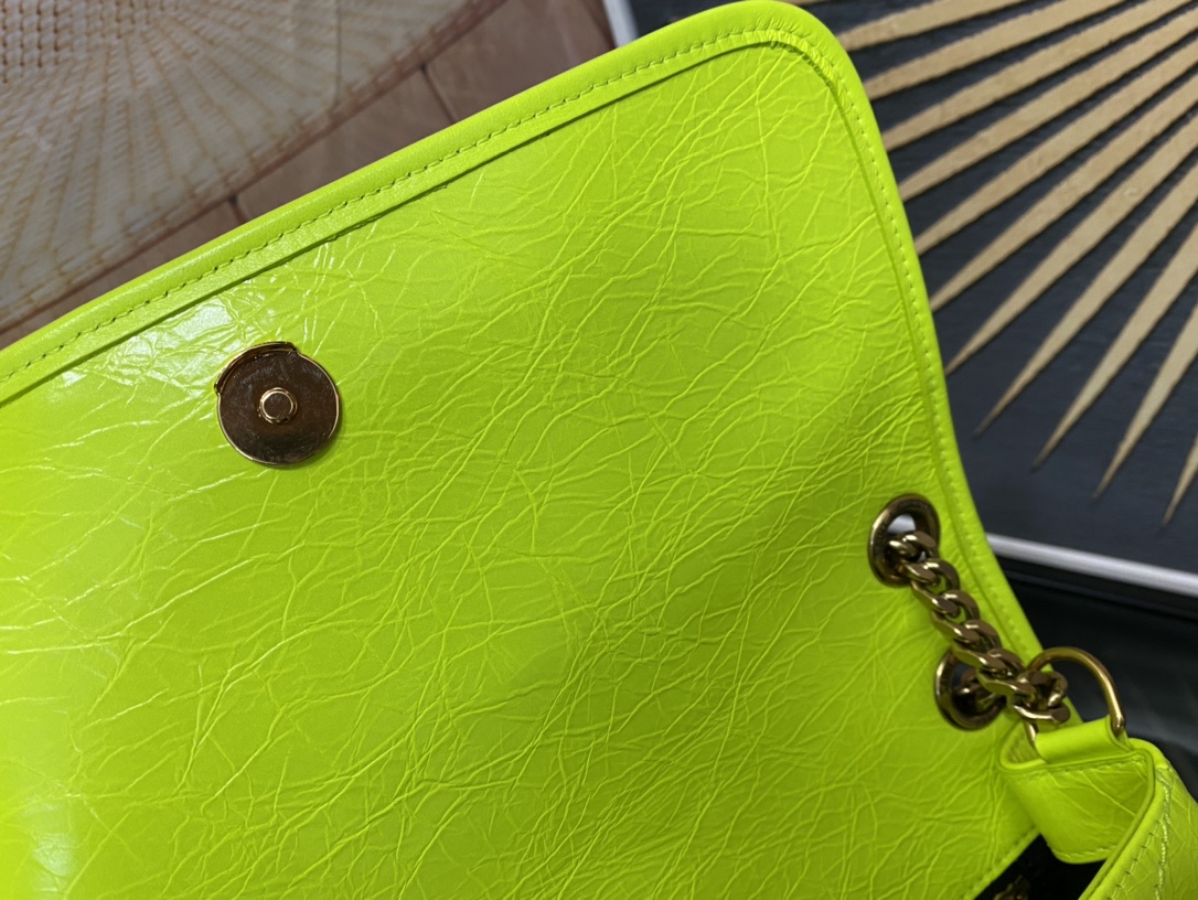 Saint Laurent Niki Oil-Waxed Leather Bag