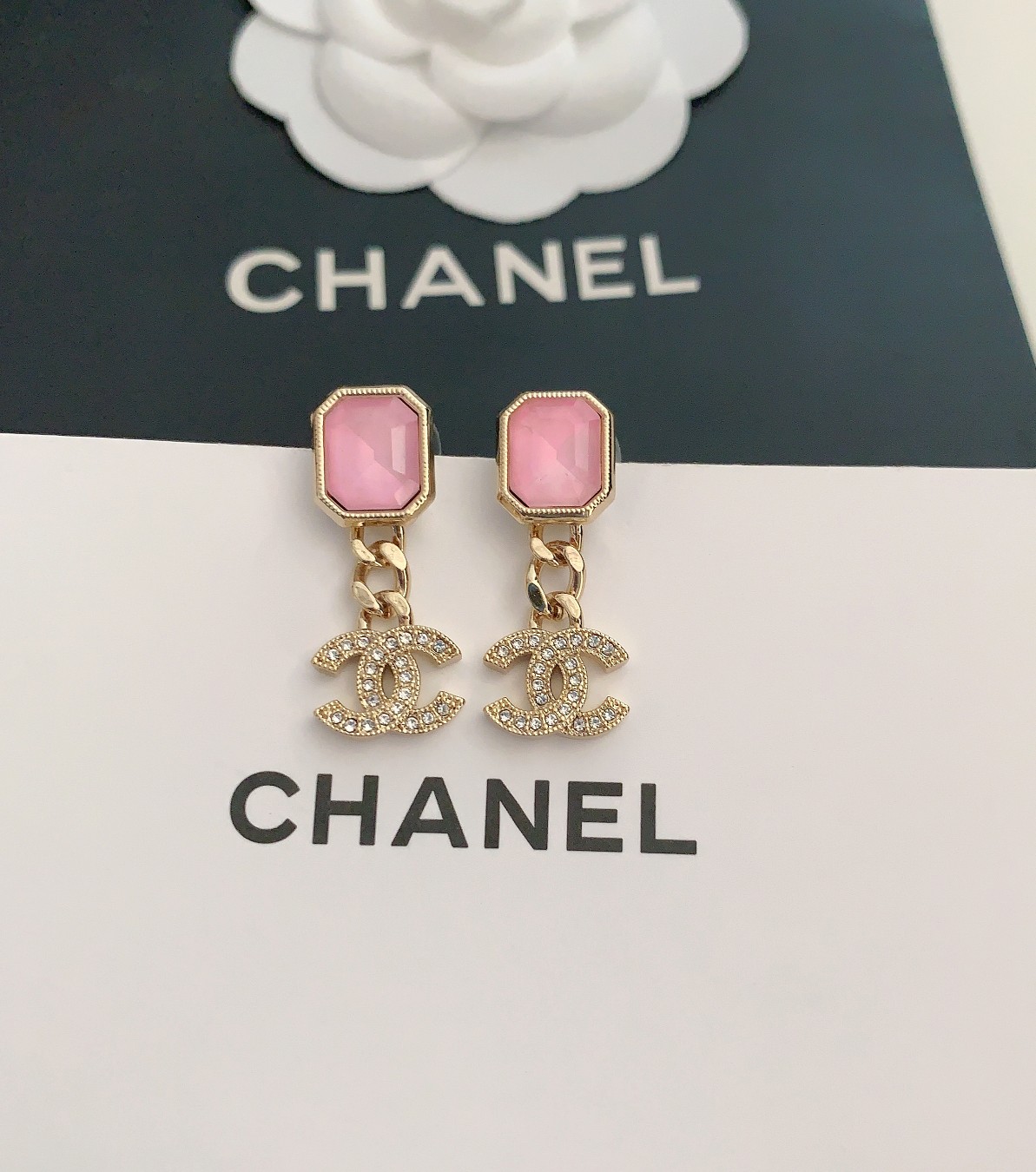 Chanel Crystal and Diamond-Embedded Earrings