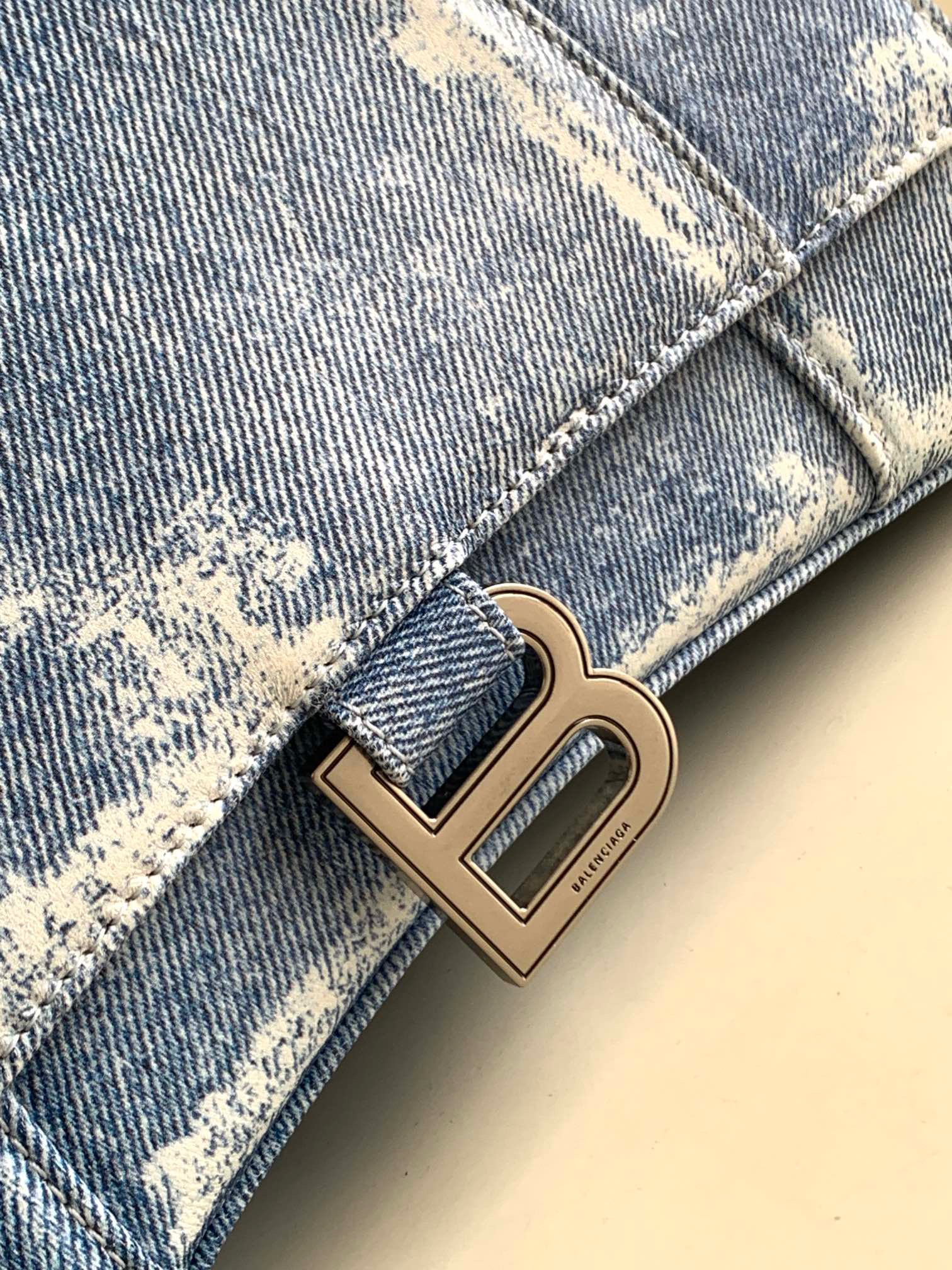 Balenciaga Glossy Crocodile-Embossed Leather Handbag