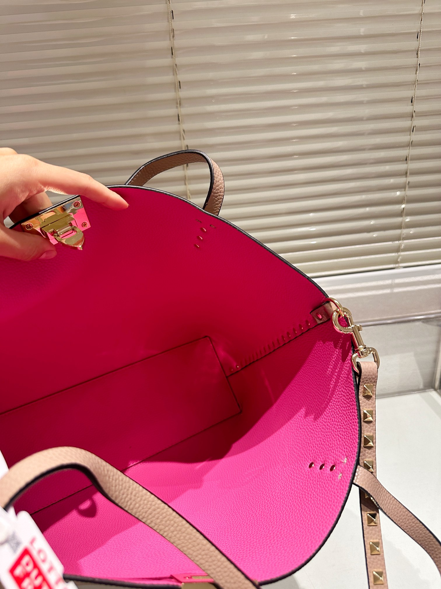 Valentino Leather Large Tote Bag