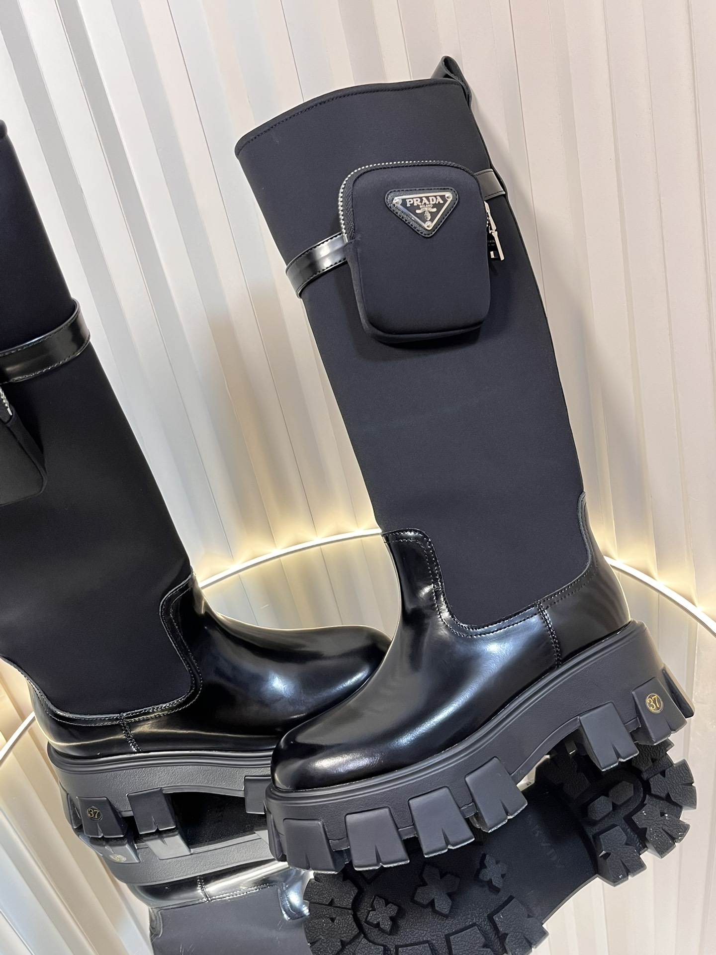Prada FW24 New Arrivals Leather Long Boots