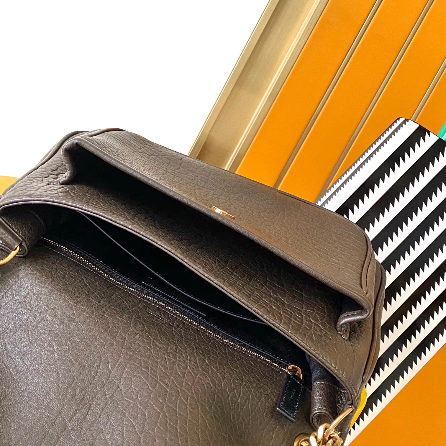 Saint Laurent NIKai Medium Flip Clutch with LE CASSANDRE Metal Accents