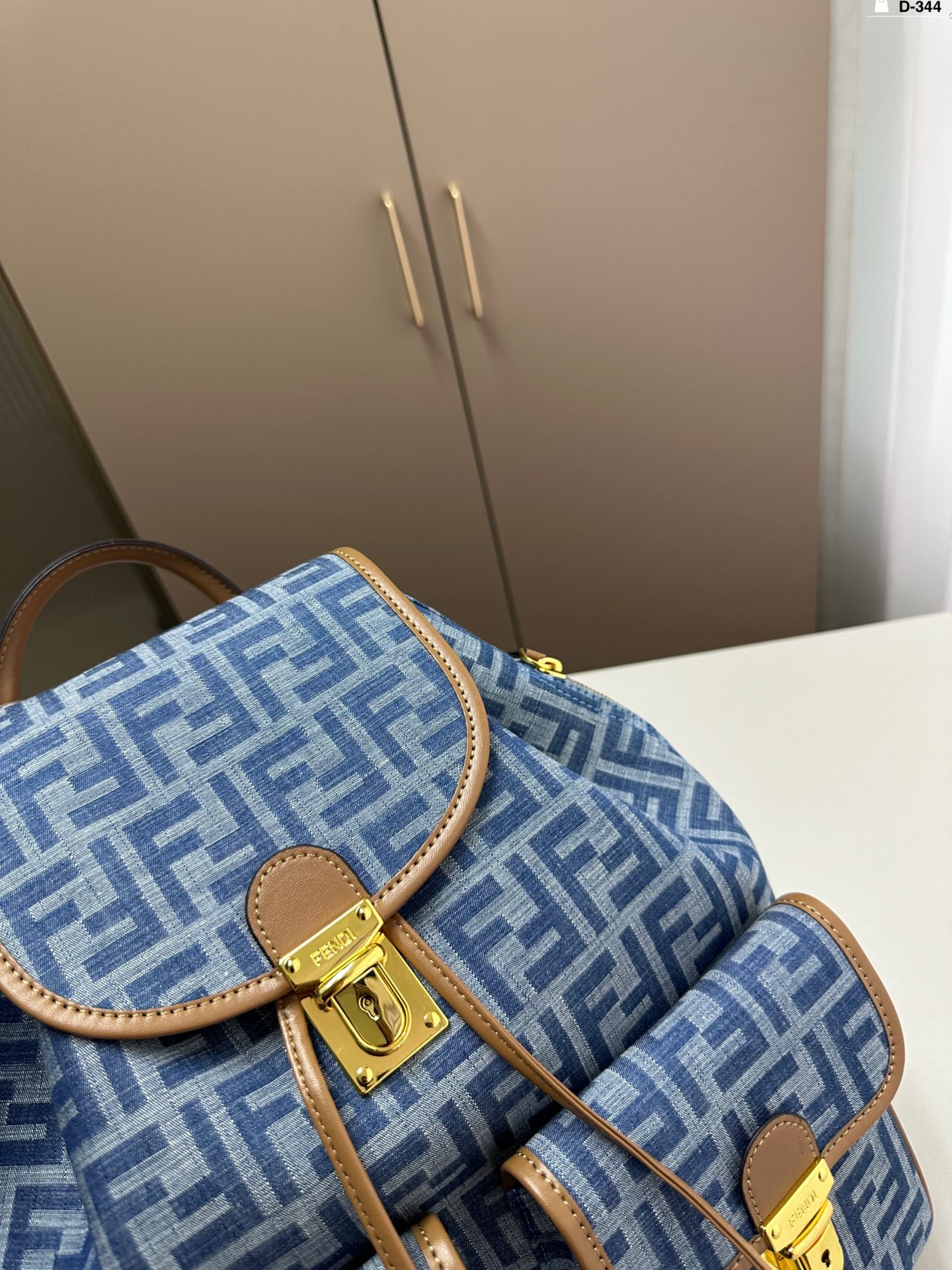 Fendi Denim Large Backpack