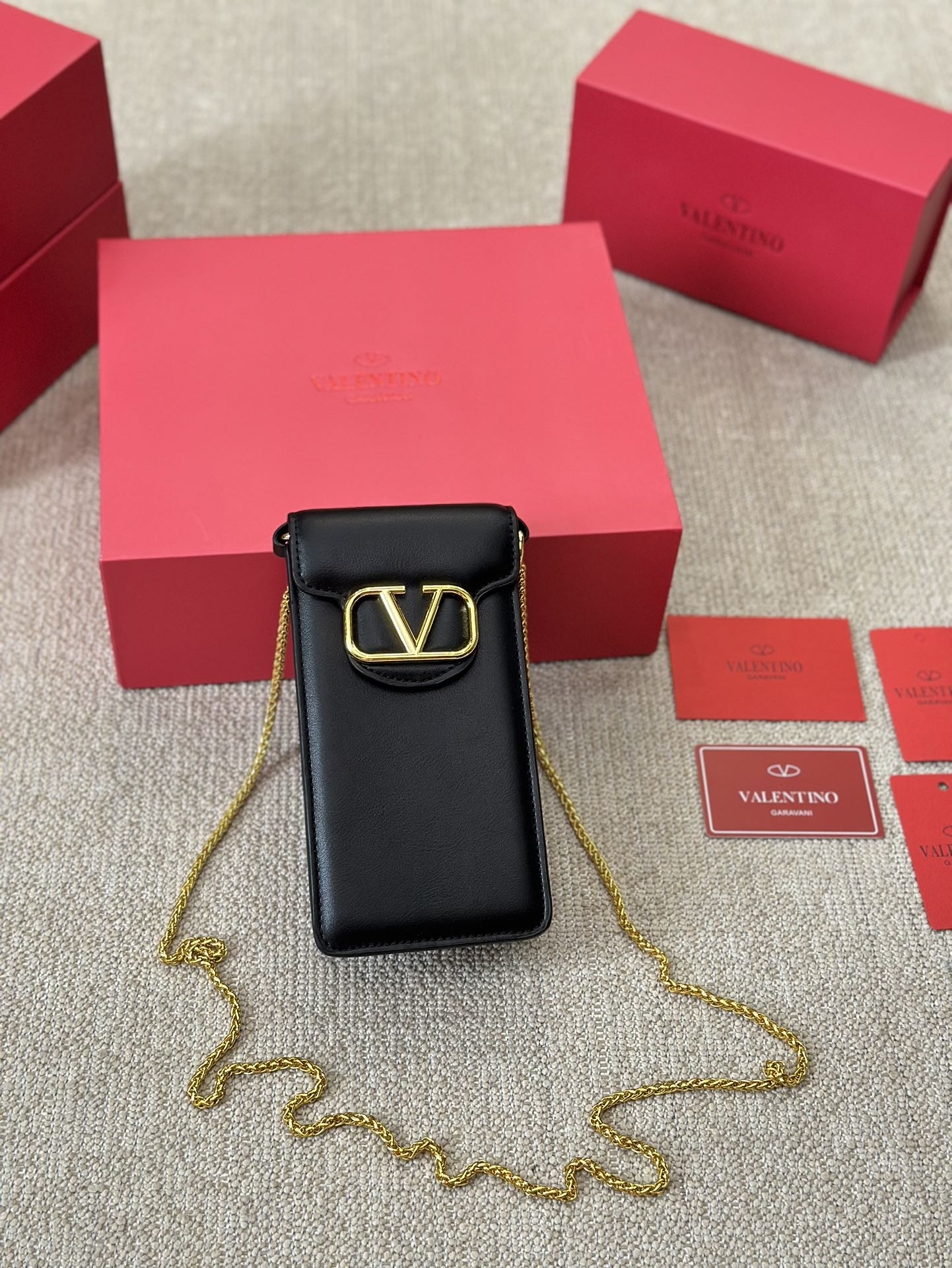 Valentino Calfskin Chain Bag